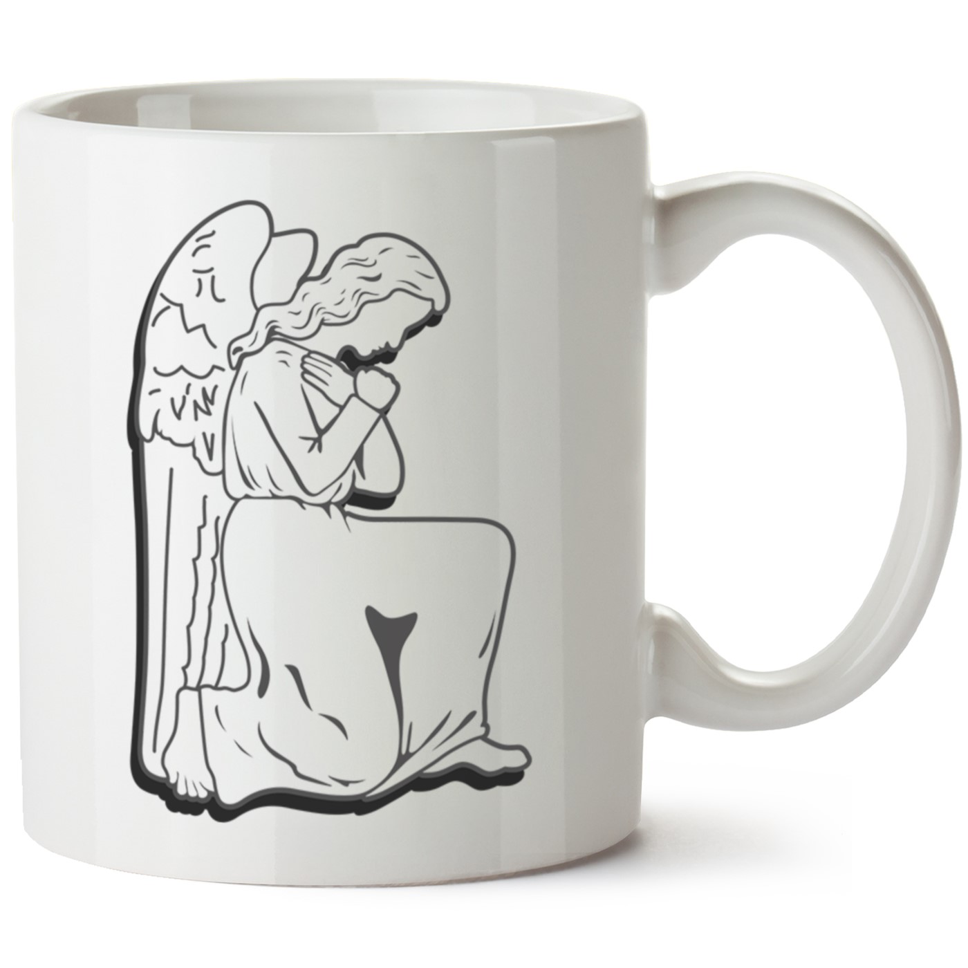 Melek Kadın Baskılı Porselen Kupa Bardak