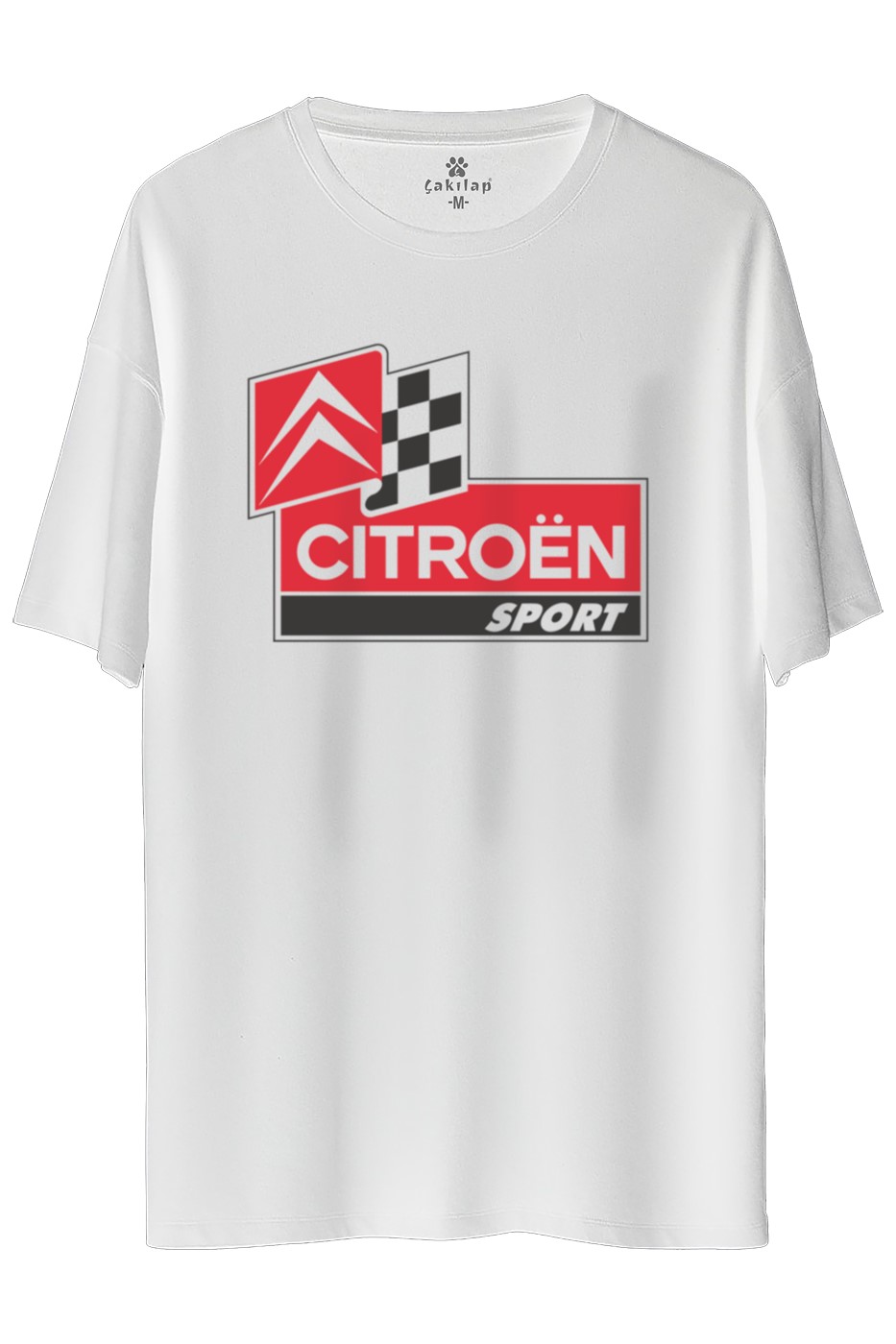 Citroen Logo Baskılı Oversize Tişört