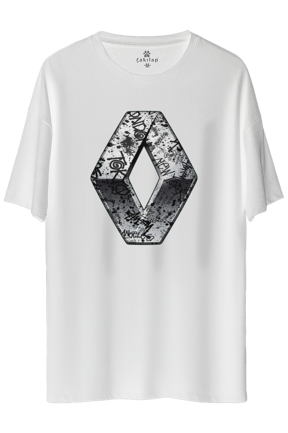 Renault Logo Baskılı Oversize Tişört