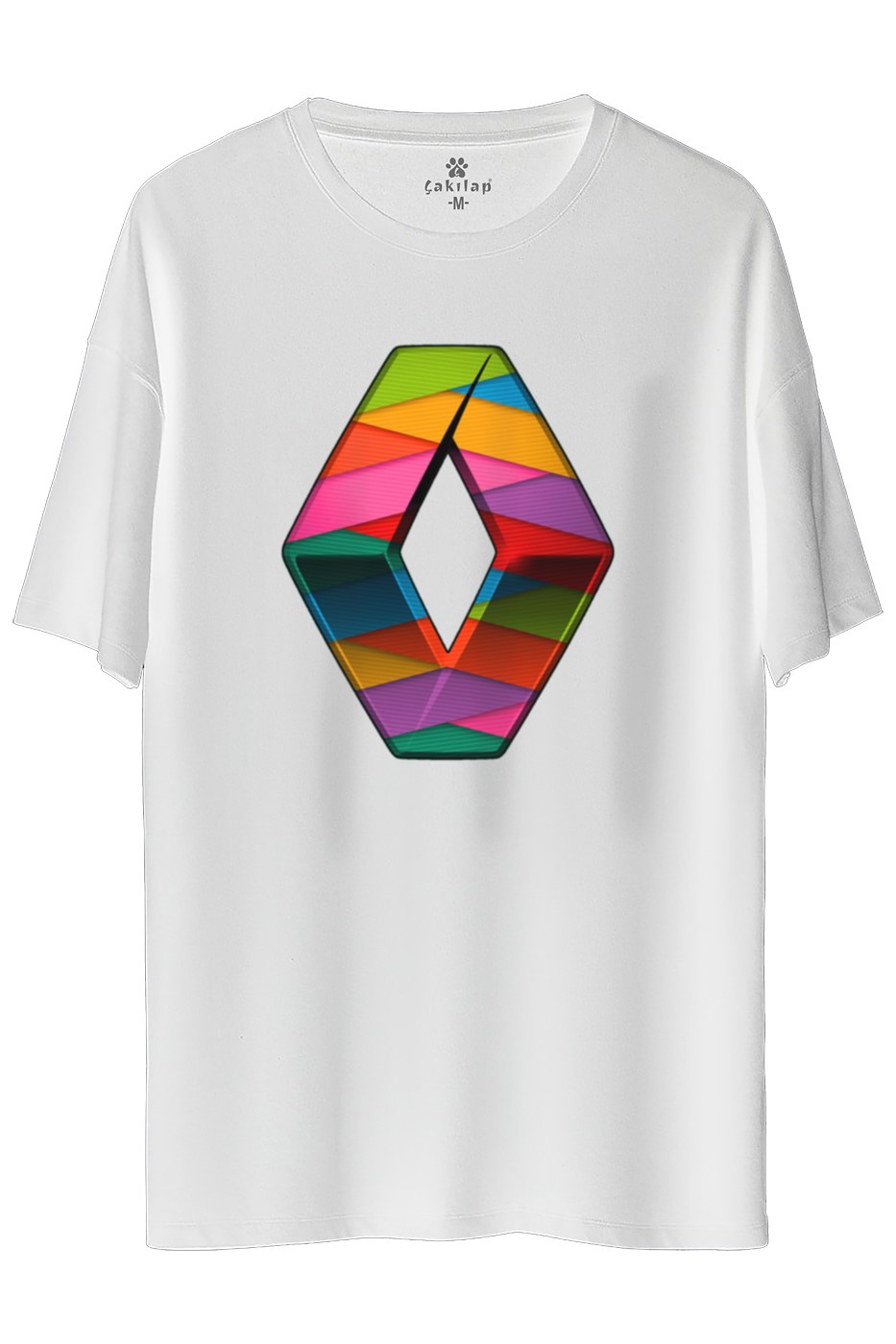 Renault Logo Baskılı Oversize Tişört