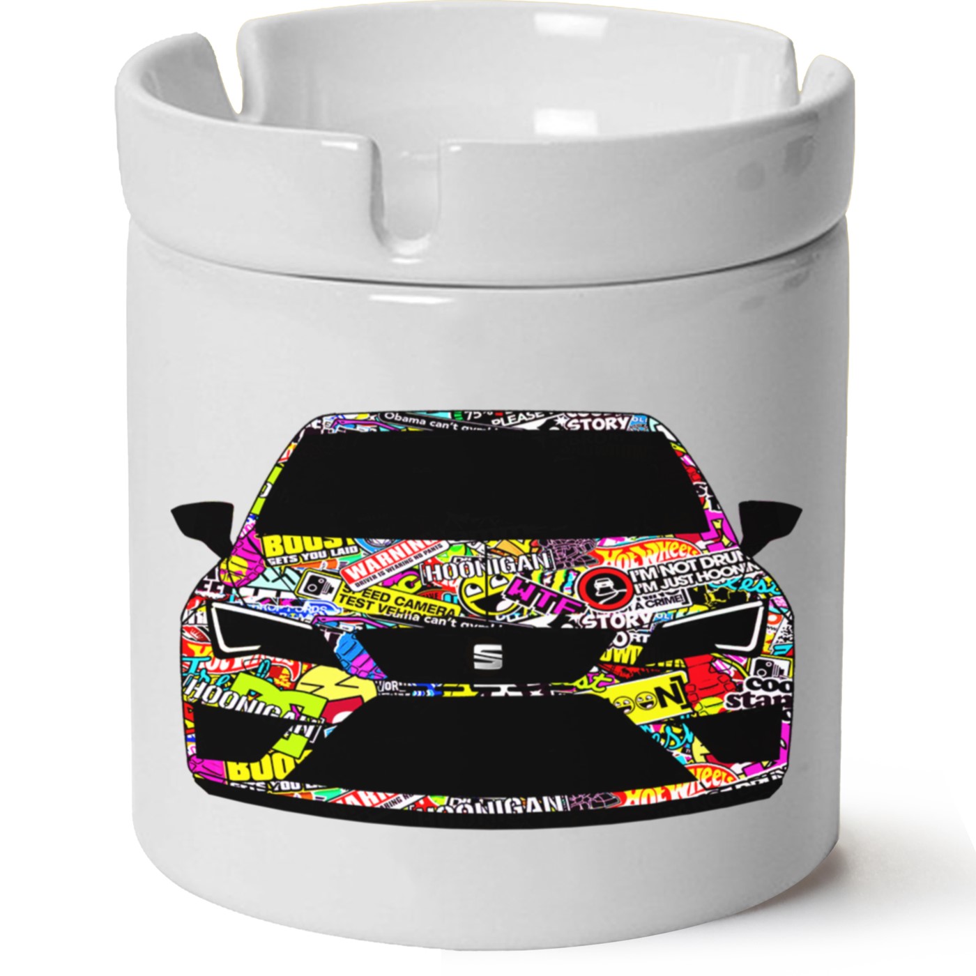 Seat Leon Mk3 Baskılı Porselen At Söndür Küllük