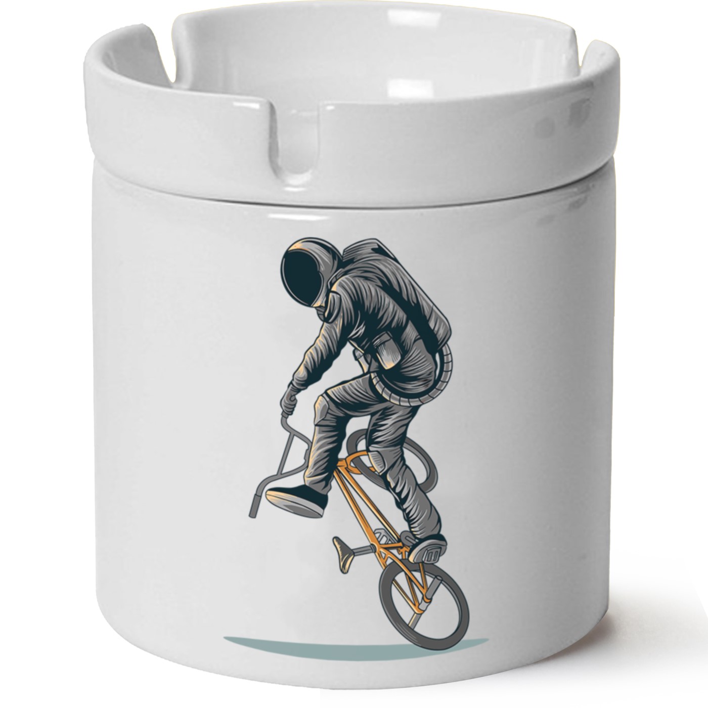 Astronot Baskılı Porselen At Söndür Küllük