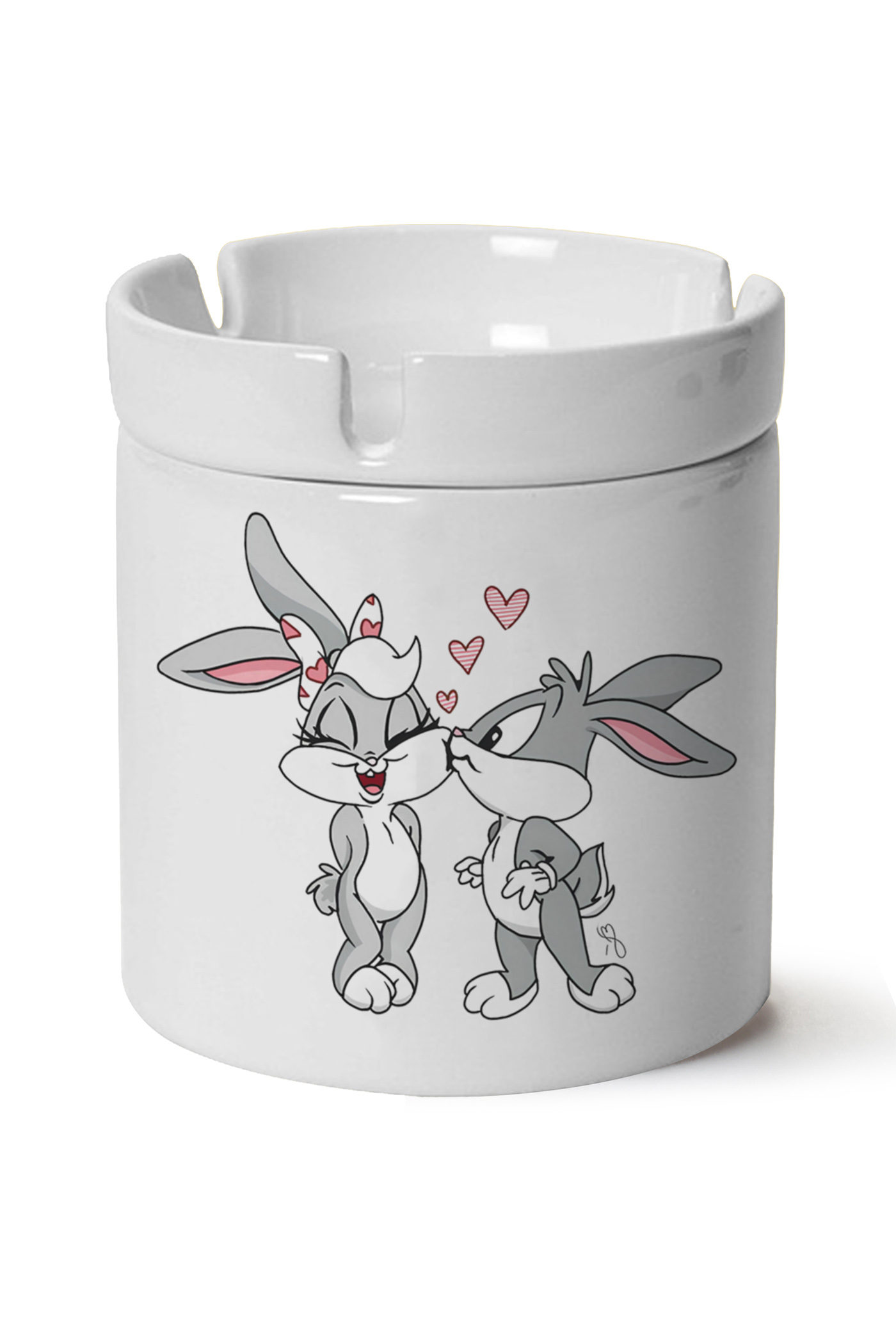 Bugs Bunny Baskılı Porselen At Söndür Küllük