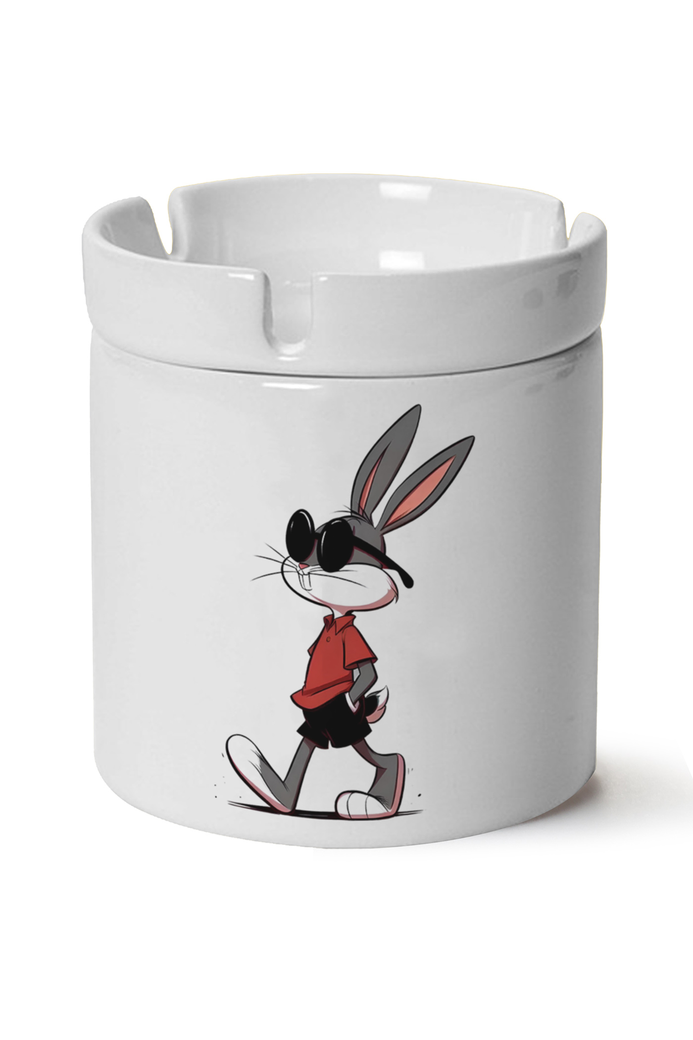 Bugs Bunny Baskılı Porselen At Söndür Küllük