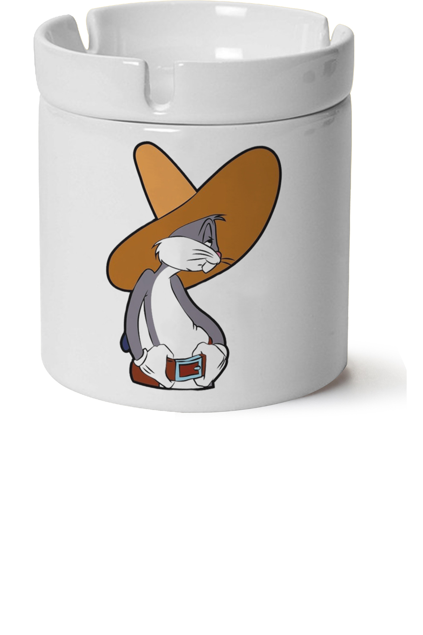 Bugs Bunny Baskılı Porselen At Söndür Küllük