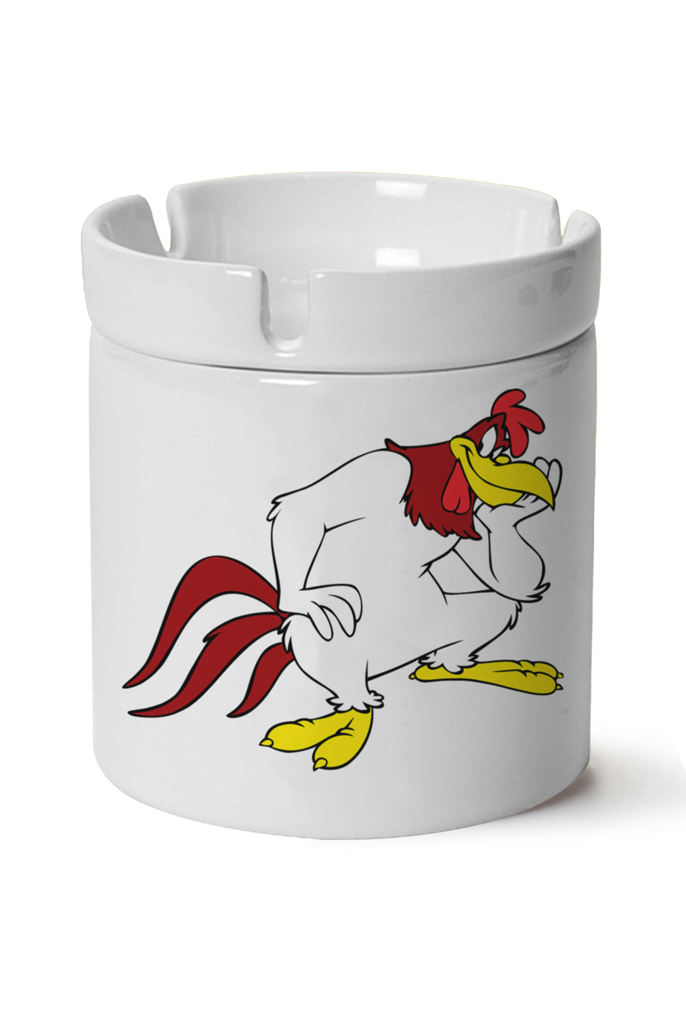 Foghorn Baskılı Porselen At Söndür Küllük