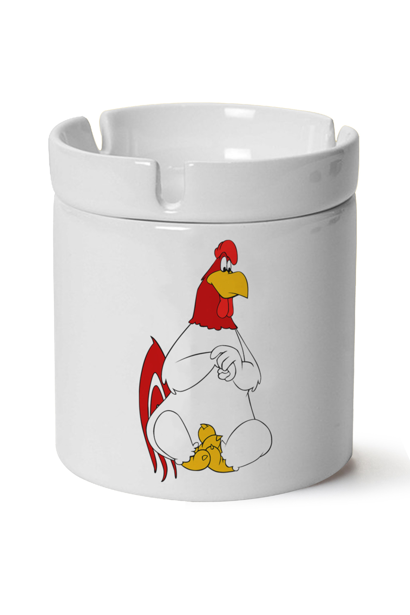 Foghorn Baskılı Porselen At Söndür Küllük