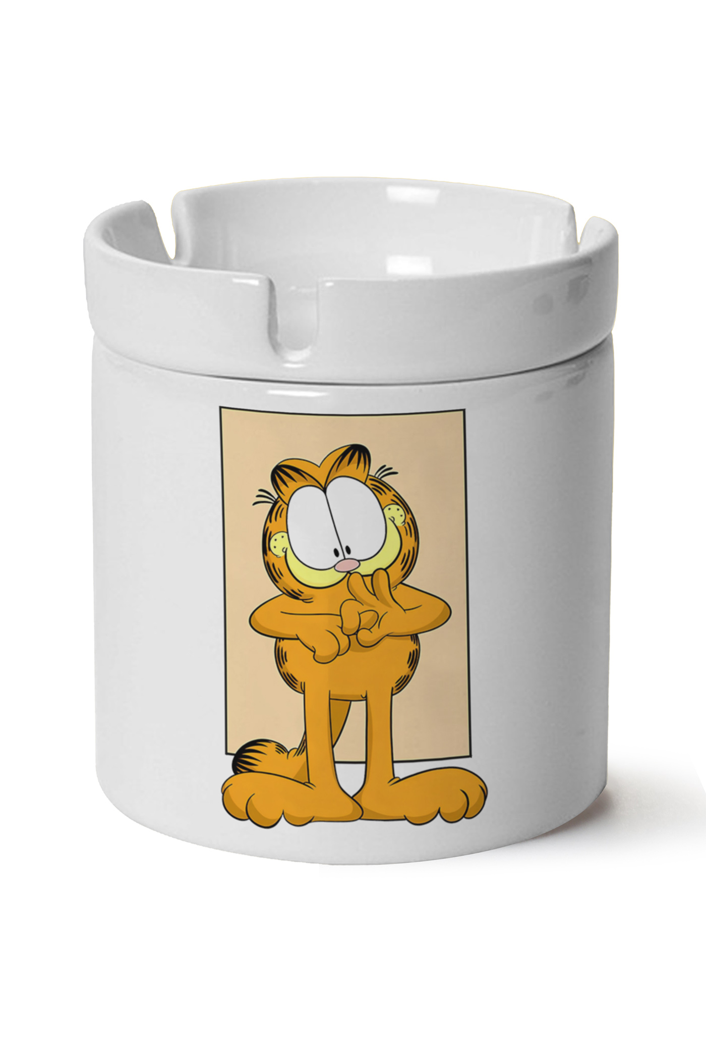 Garfield Baskılı Porselen At Söndür Küllük
