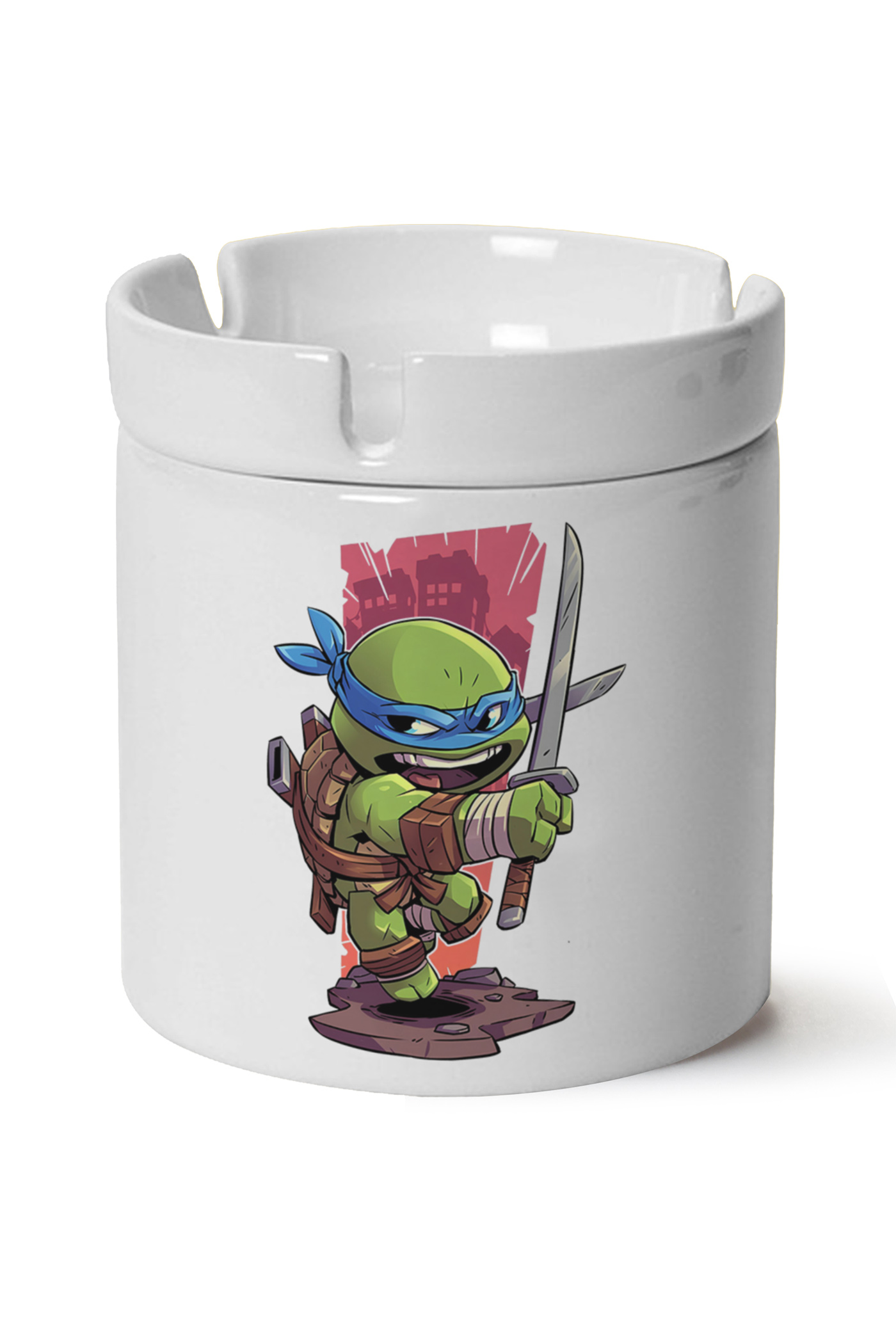 Ninja Kaplumbagalar Leonardo Baskılı Porselen At Söndür Küllük