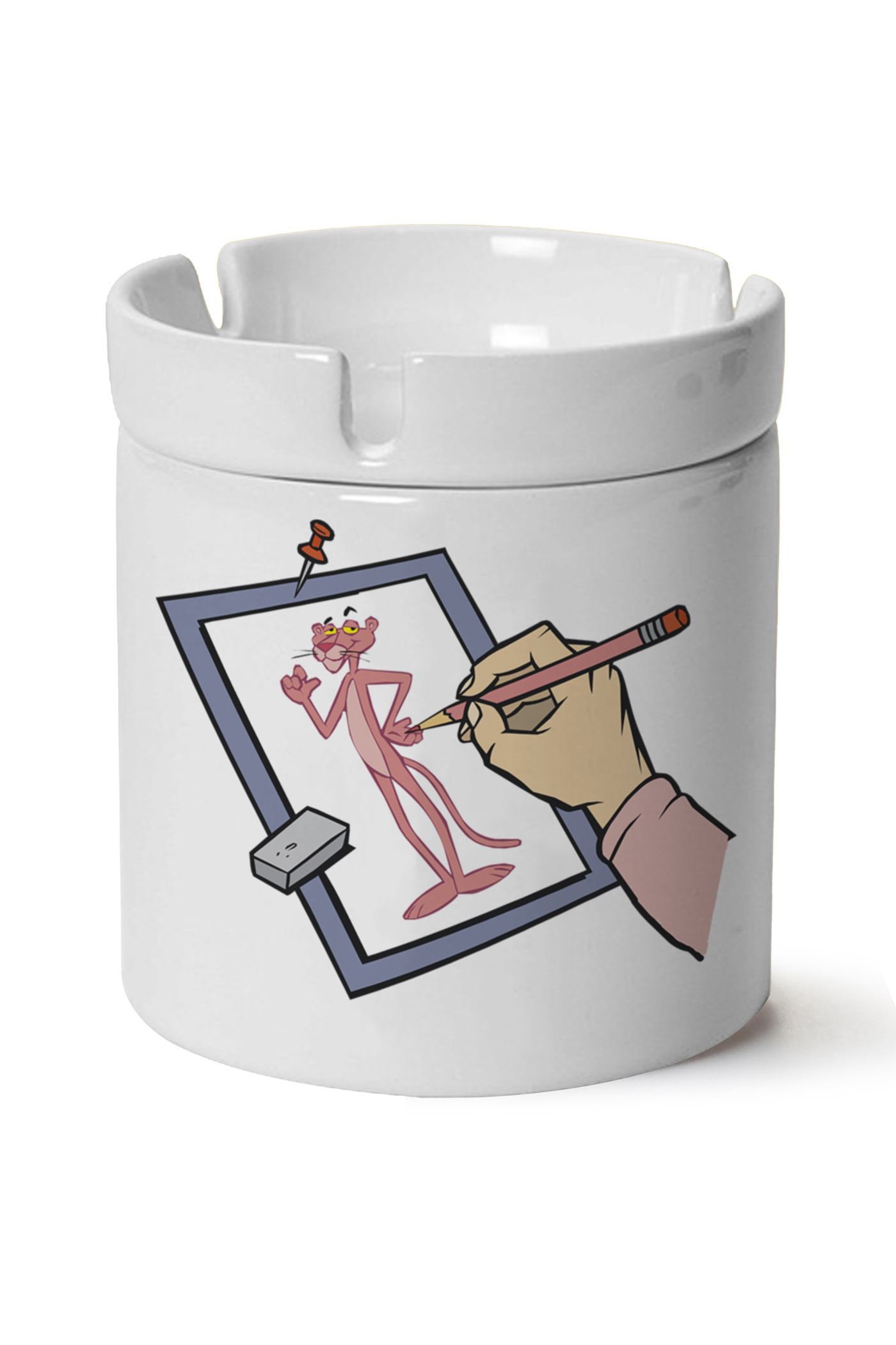 Pink Panther Baskılı Porselen At Söndür Küllük