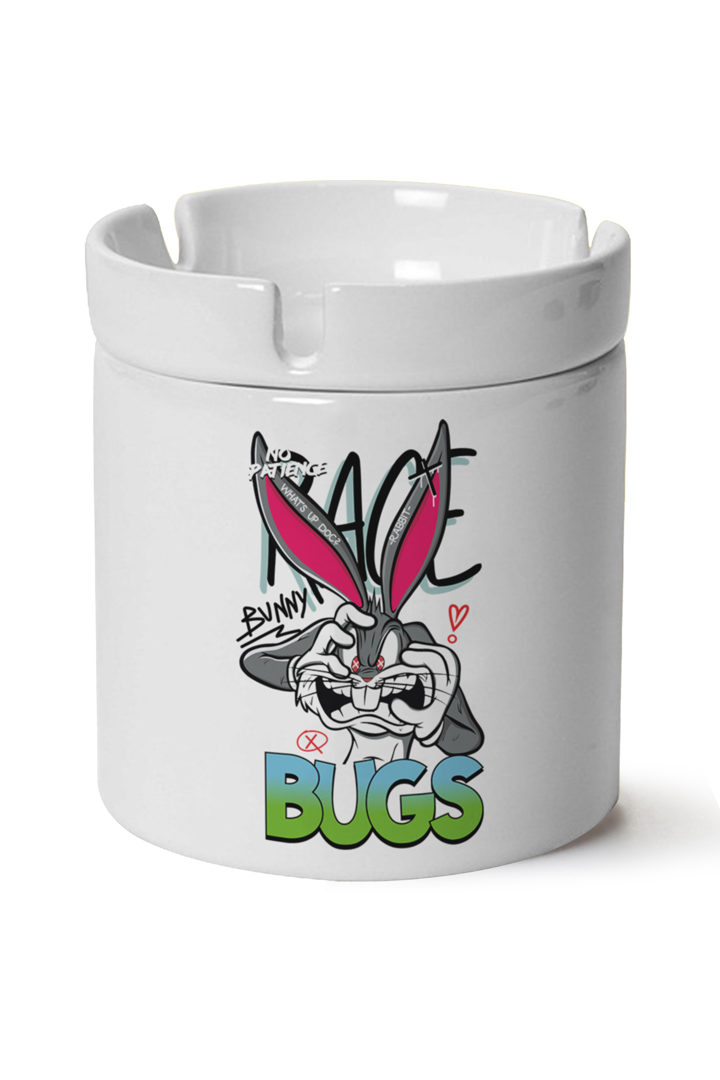 Bugs Bunny Baskılı Porselen At Söndür Küllük