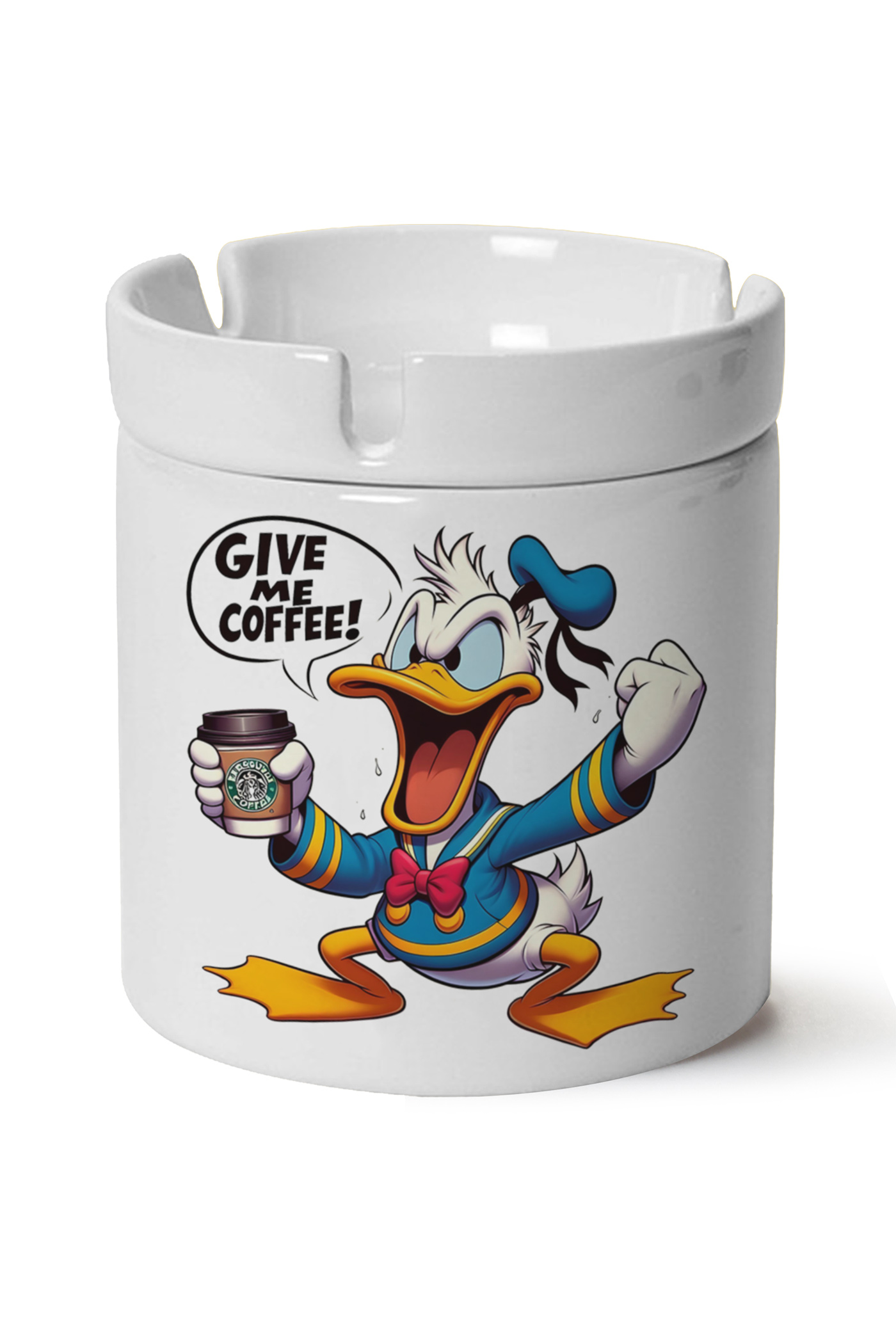 Donald Duck Baskılı Porselen At Söndür Küllük