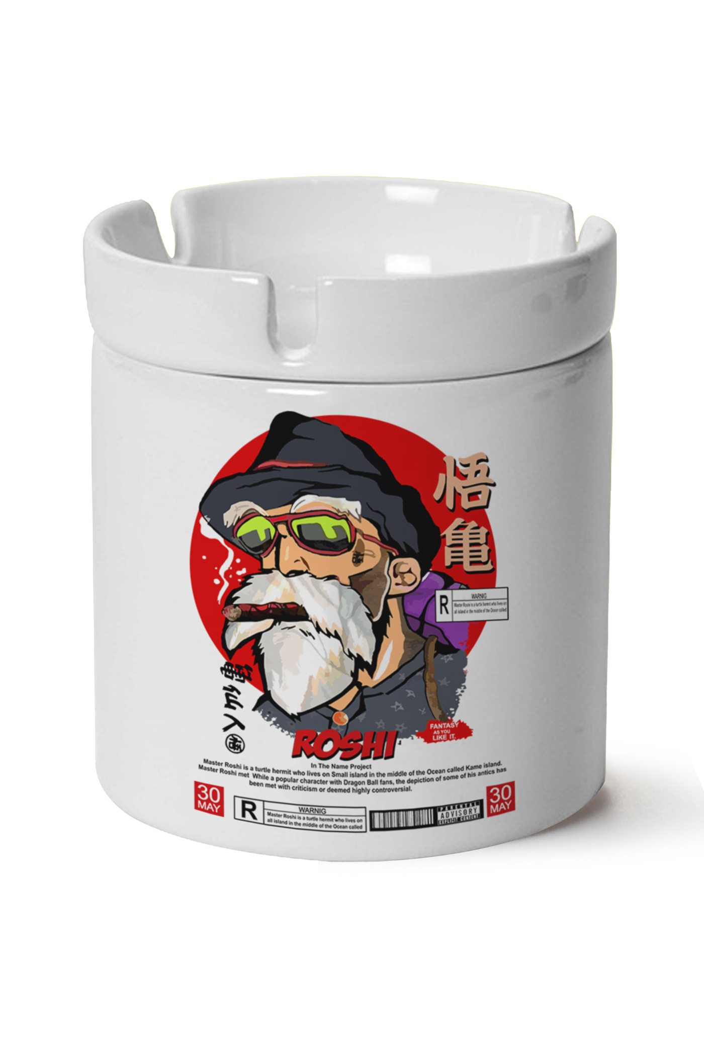 Mr.Roshi Baskılı Porselen At Söndür Küllük