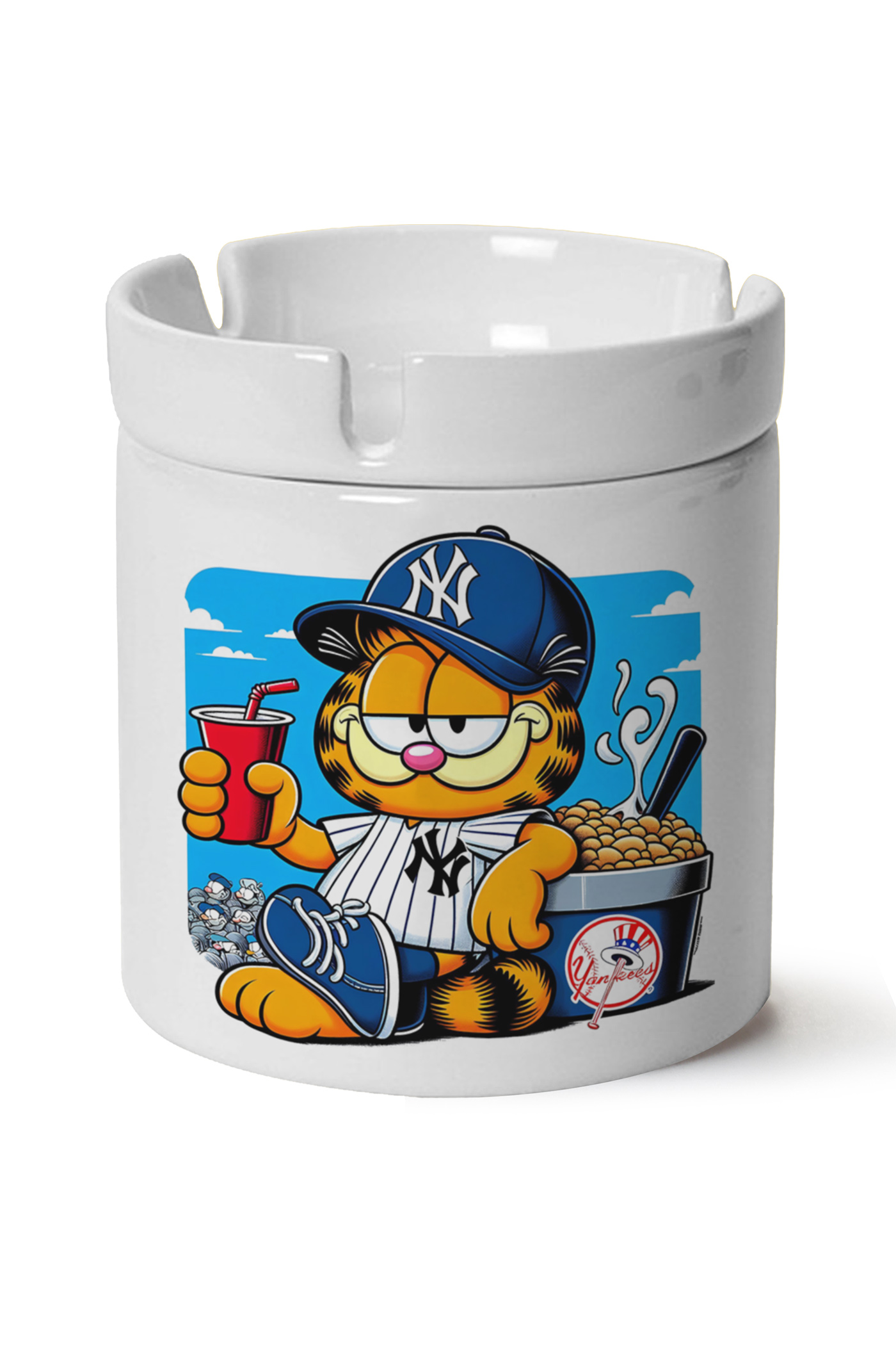 Garfield Baskılı Porselen At Söndür Küllük