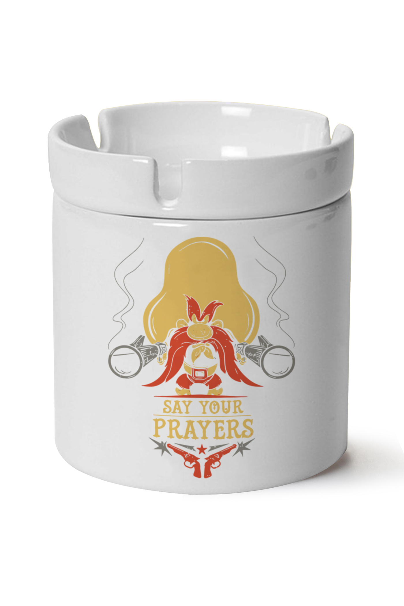 Yosemite Sam Baskılı Porselen At Söndür Küllük