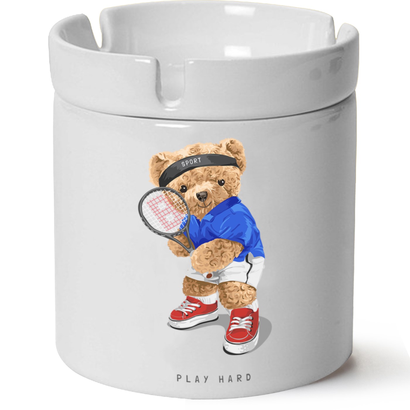 Ayıcık Baskılı Porselen At Söndür Küllük