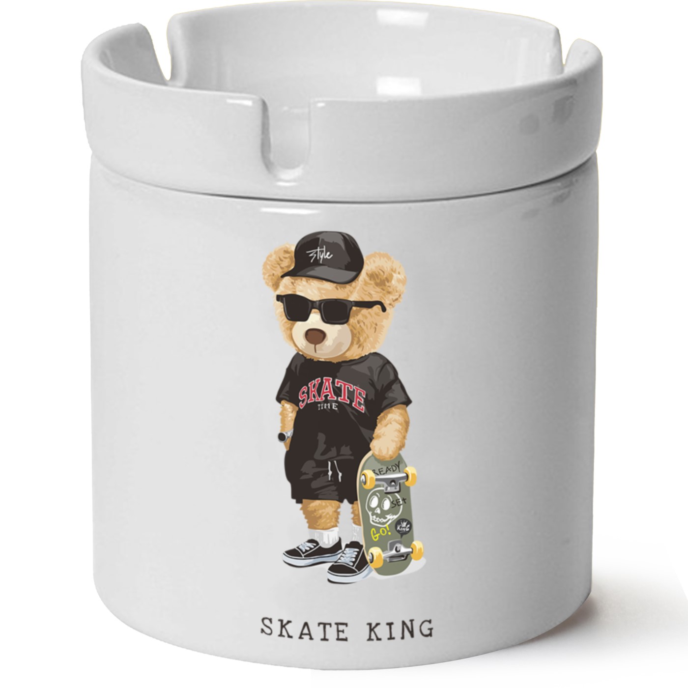 Ayıcık Baskılı Porselen At Söndür Küllük