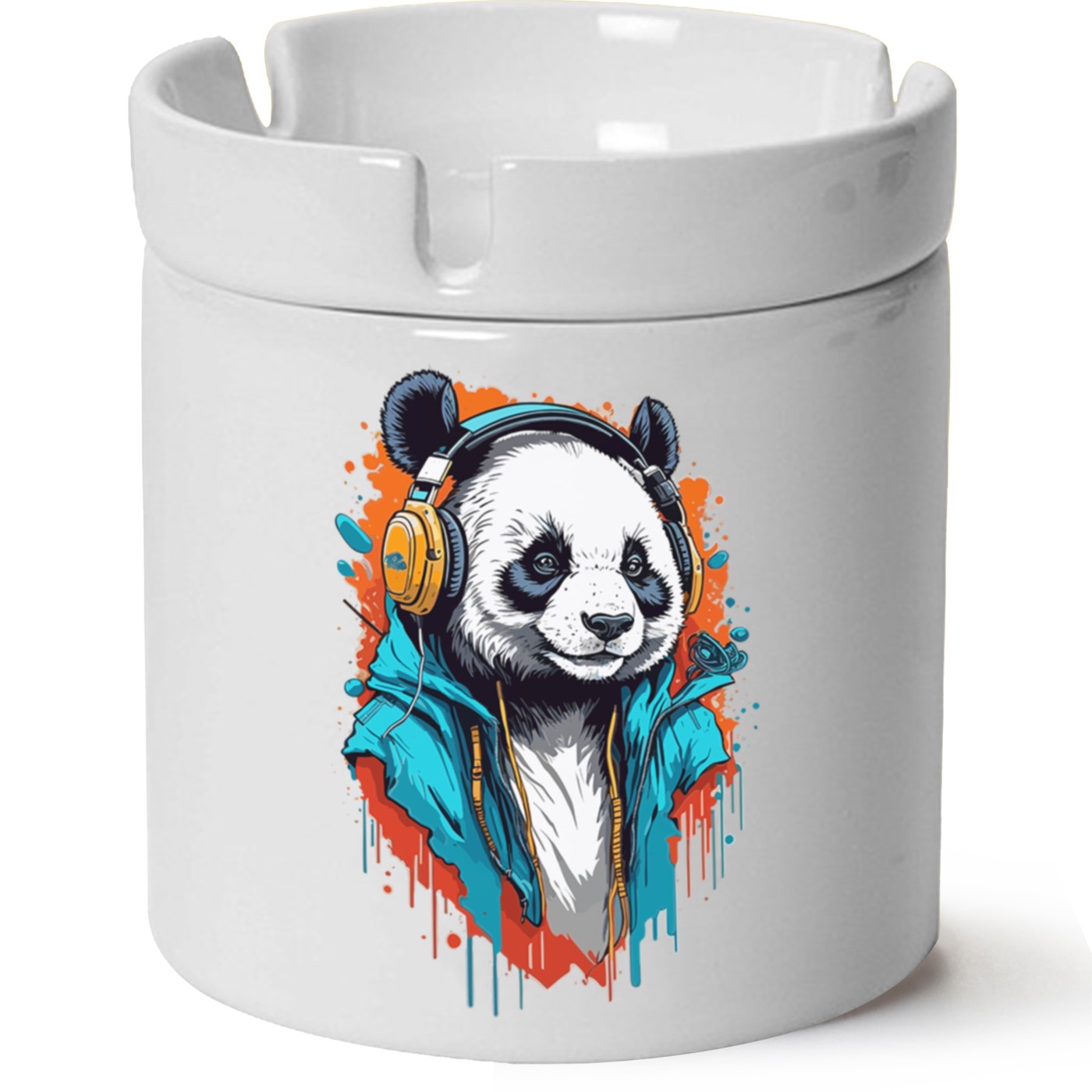 Ayıcık Baskılı Porselen At Söndür Küllük