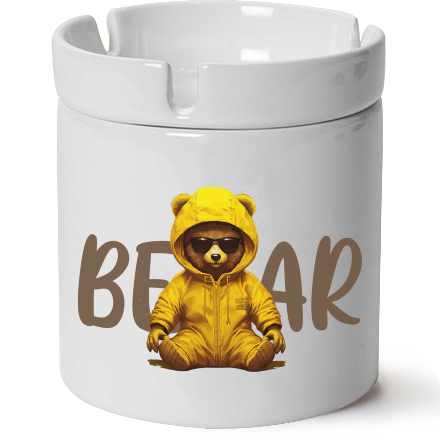 Ayıcık Baskılı Porselen At Söndür Küllük