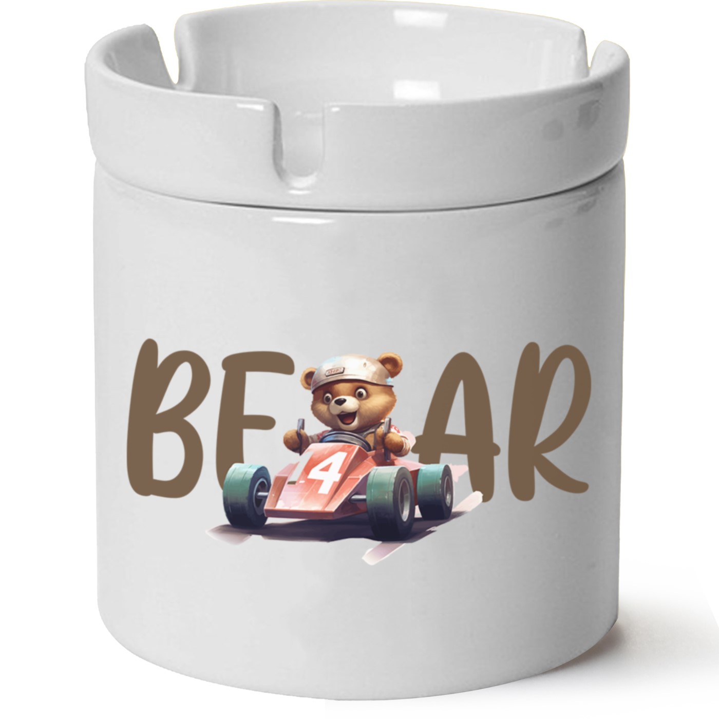 Ayıcık Baskılı Porselen At Söndür Küllük