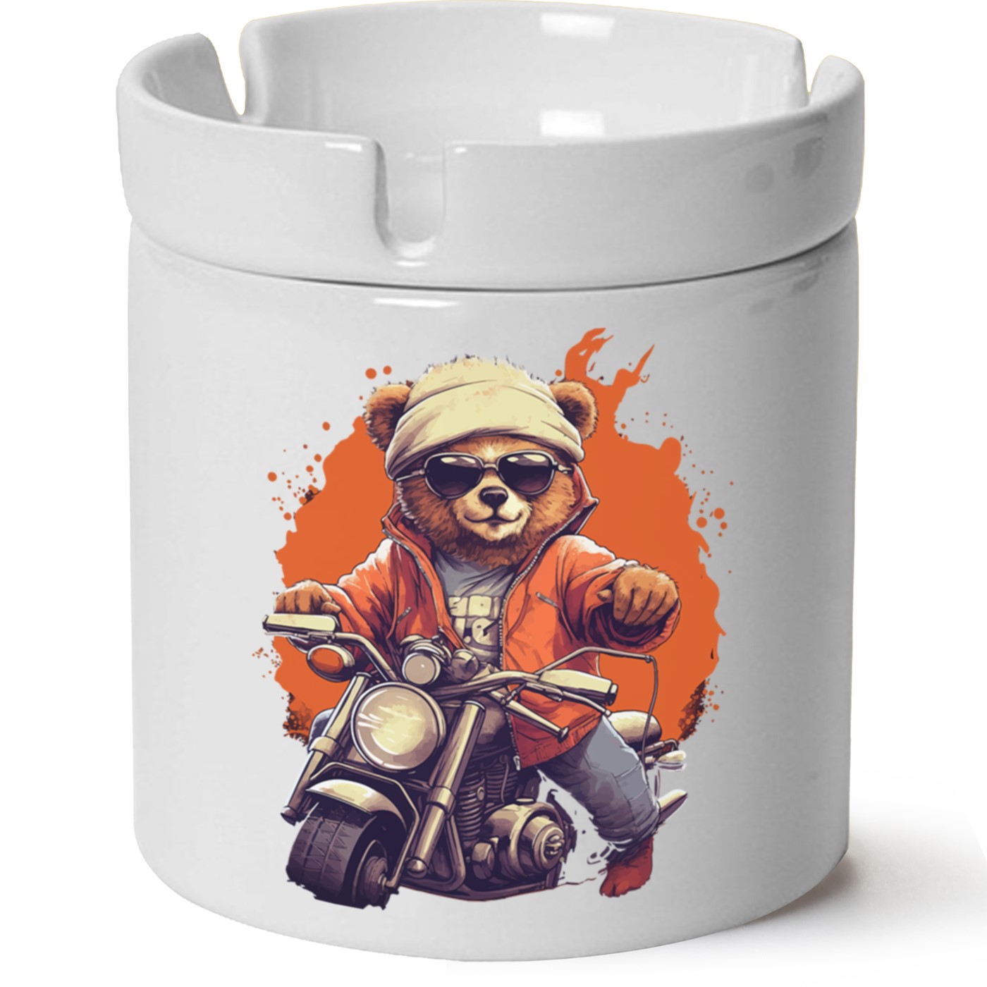 Ayıcık Baskılı Porselen At Söndür Küllük