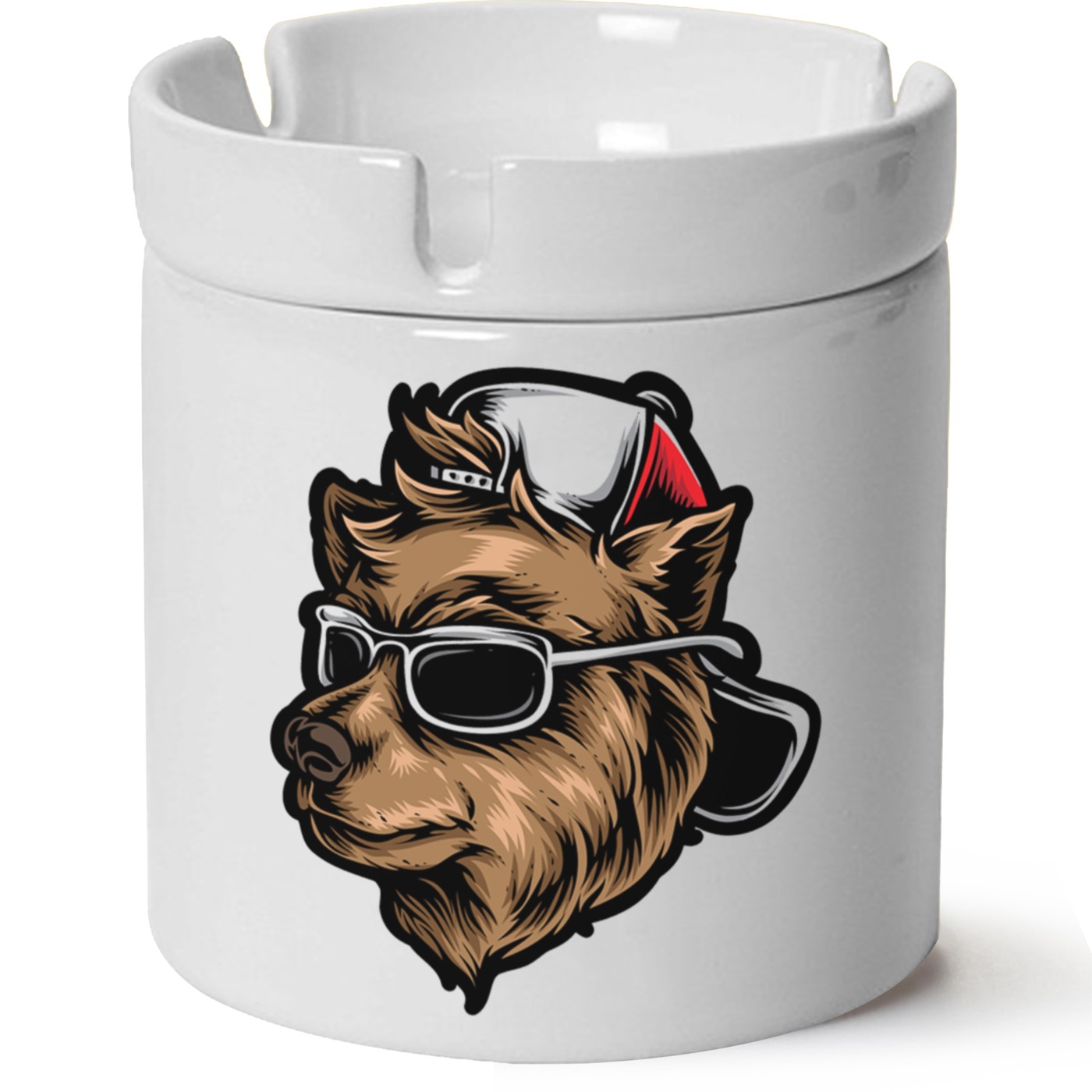 Ayıcık Baskılı Porselen At Söndür Küllük