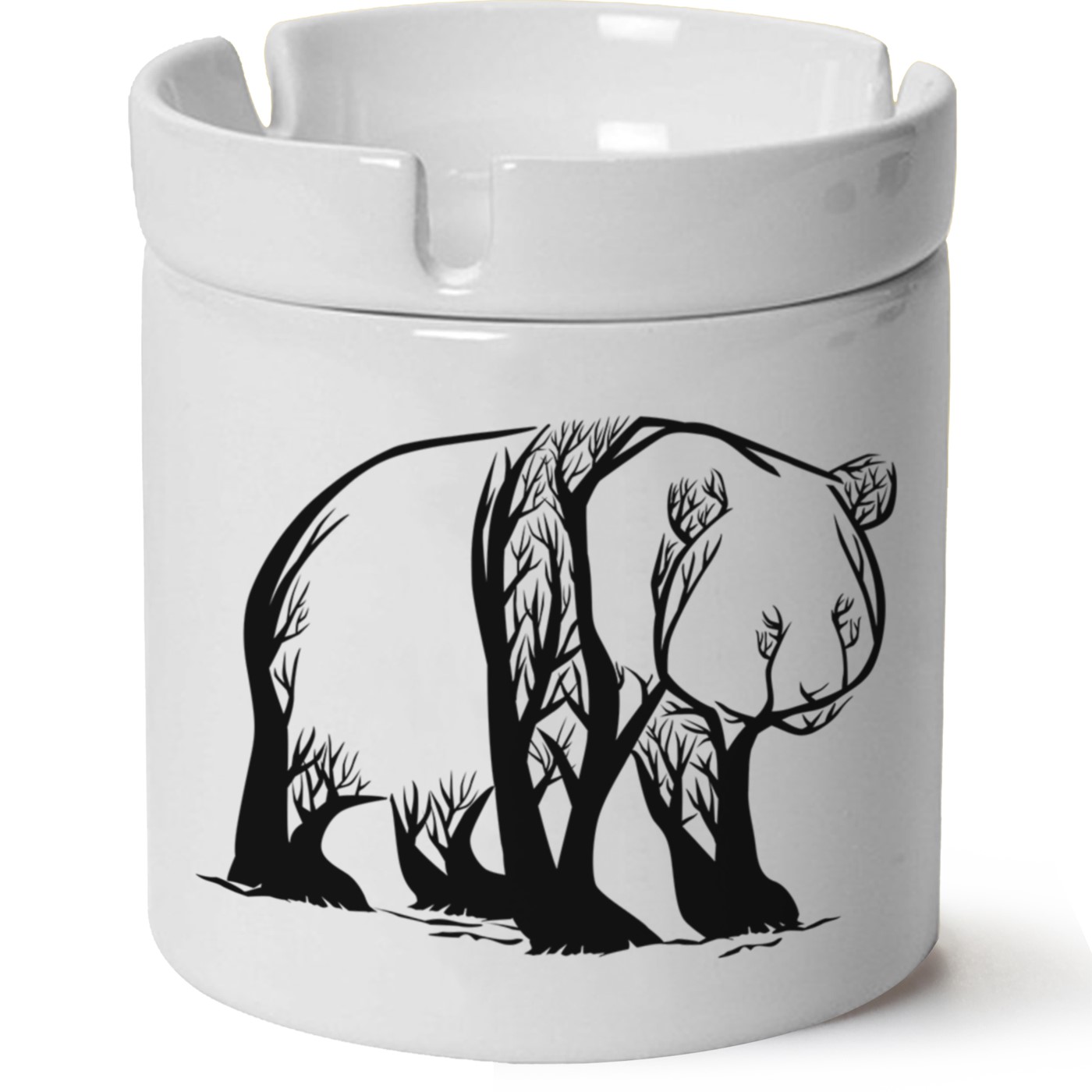 Ayıcık Baskılı Porselen At Söndür Küllük