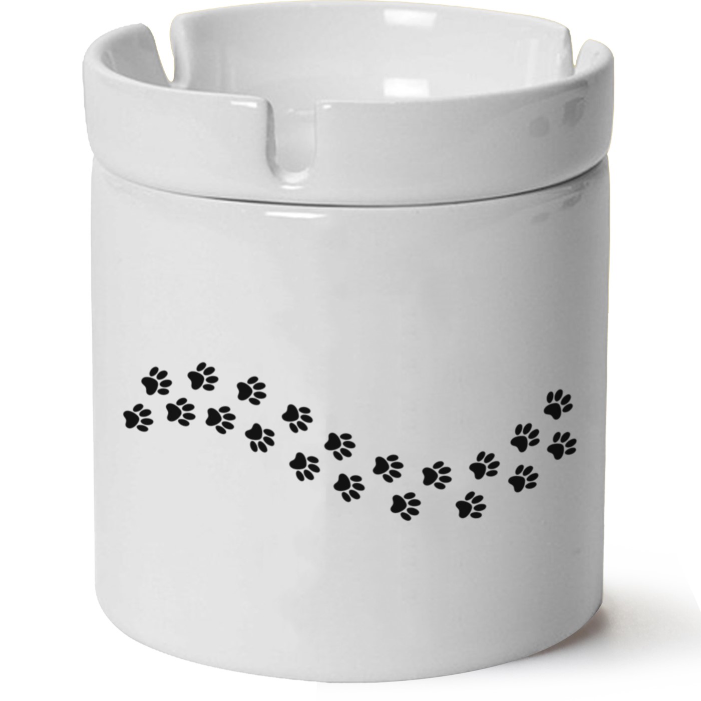 Kedi Baskılı Porselen At Söndür Küllük