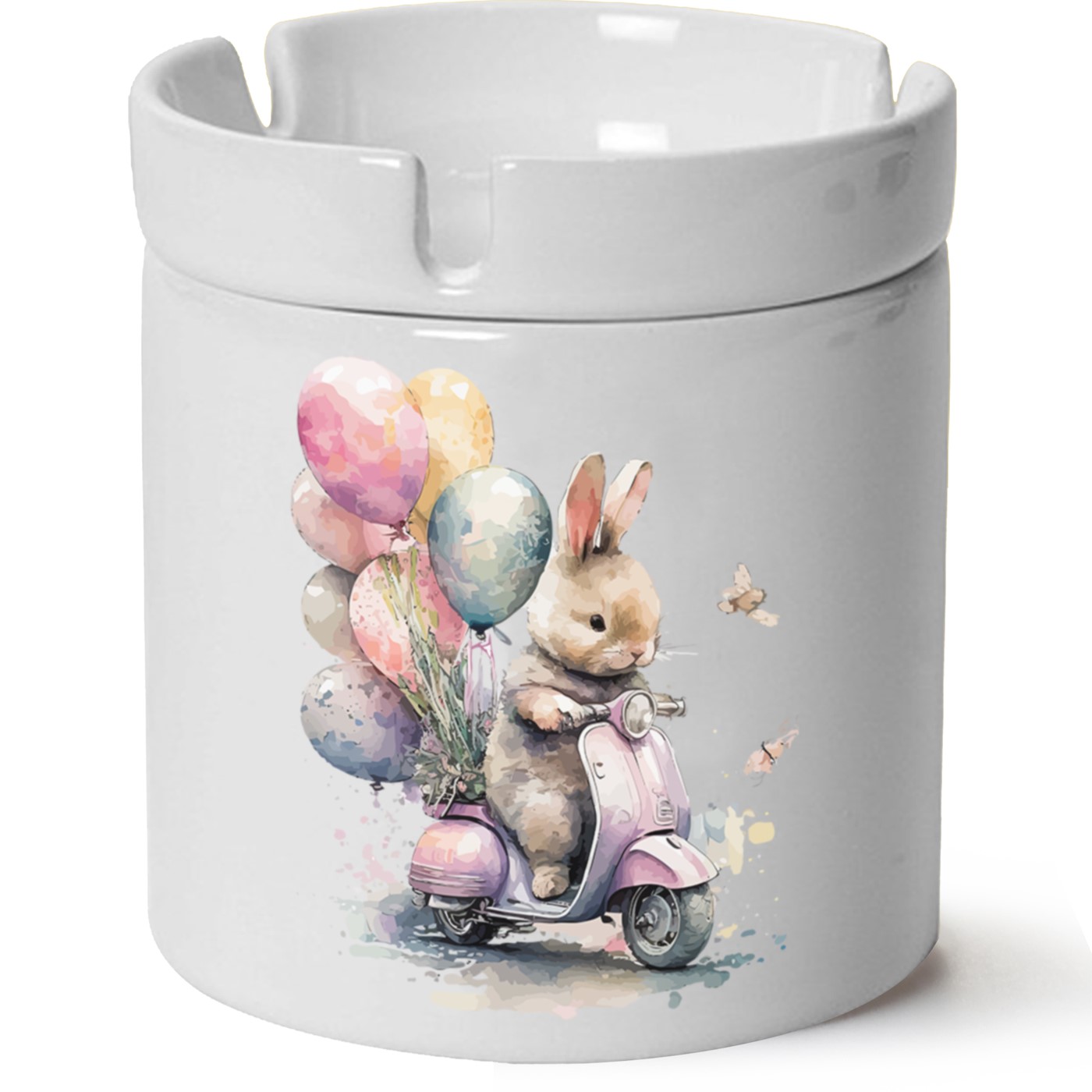 Sevimli Tavsan Baskılı Porselen At Söndür Küllük