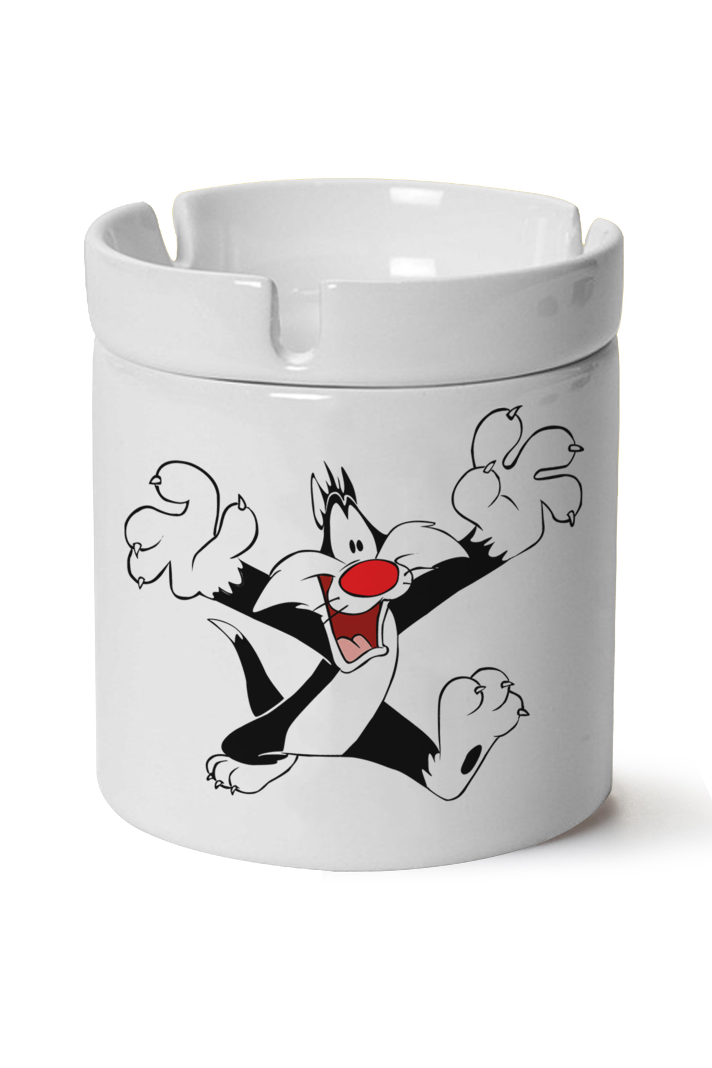 Sylvester Baskılı Porselen At Söndür Küllük