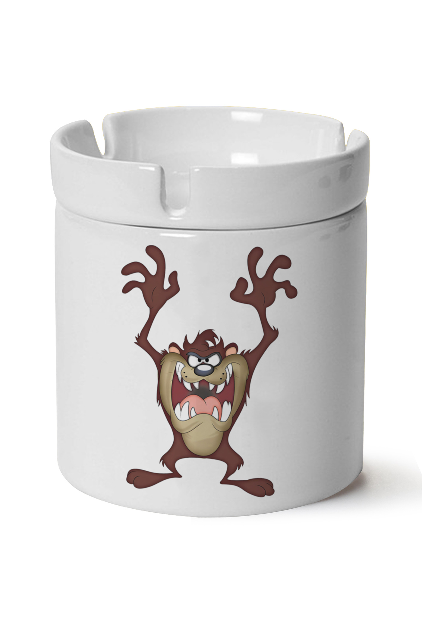 Tazmanya Canavarı Baskılı Porselen At Söndür Küllük