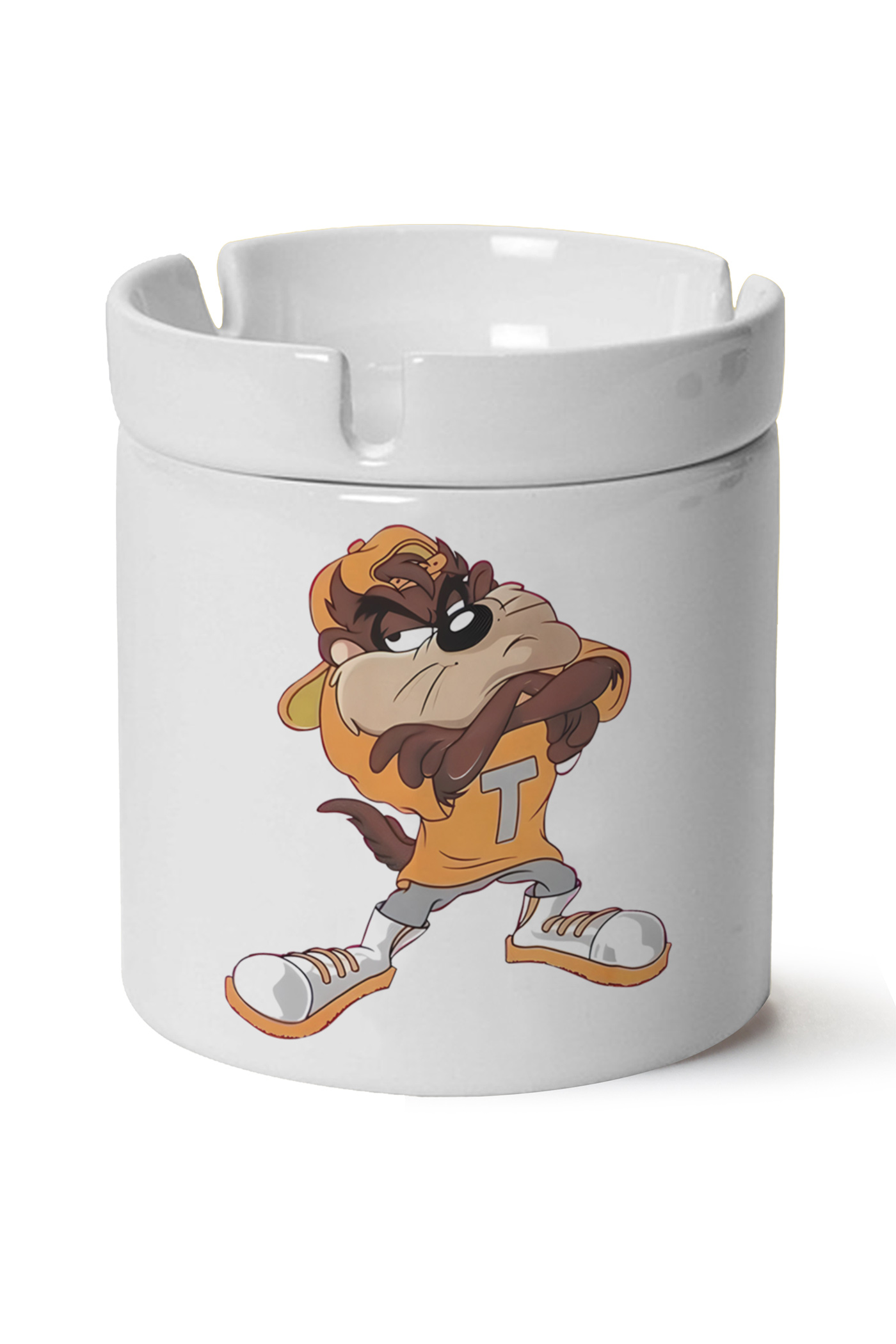 Tazmanya Canavarı Baskılı Porselen At Söndür Küllük