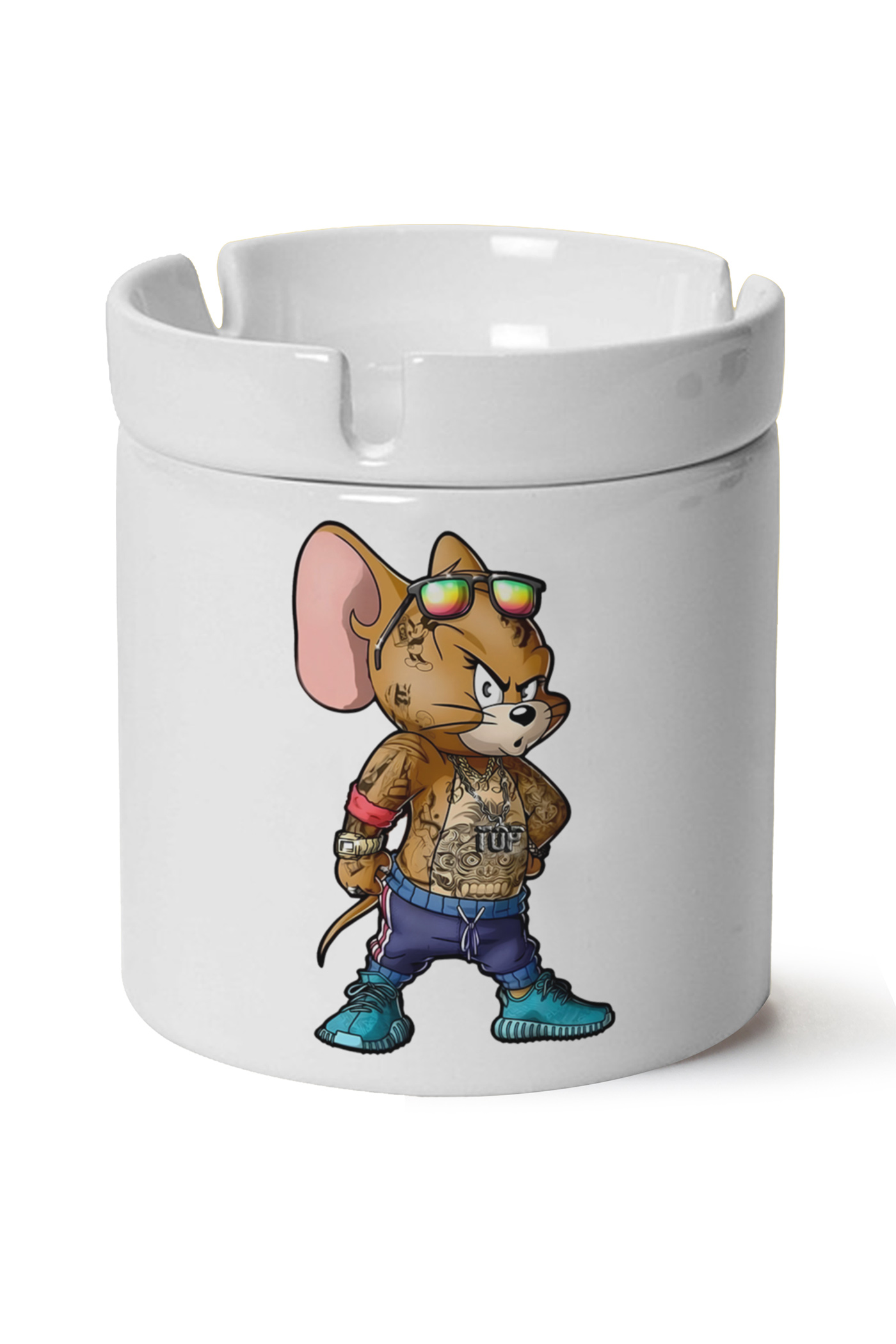 Jerry Baskılı Porselen At Söndür Küllük