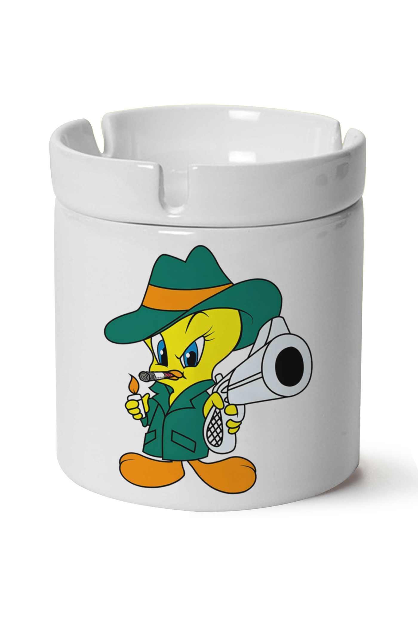 Tweety Baskılı Porselen At Söndür Küllük