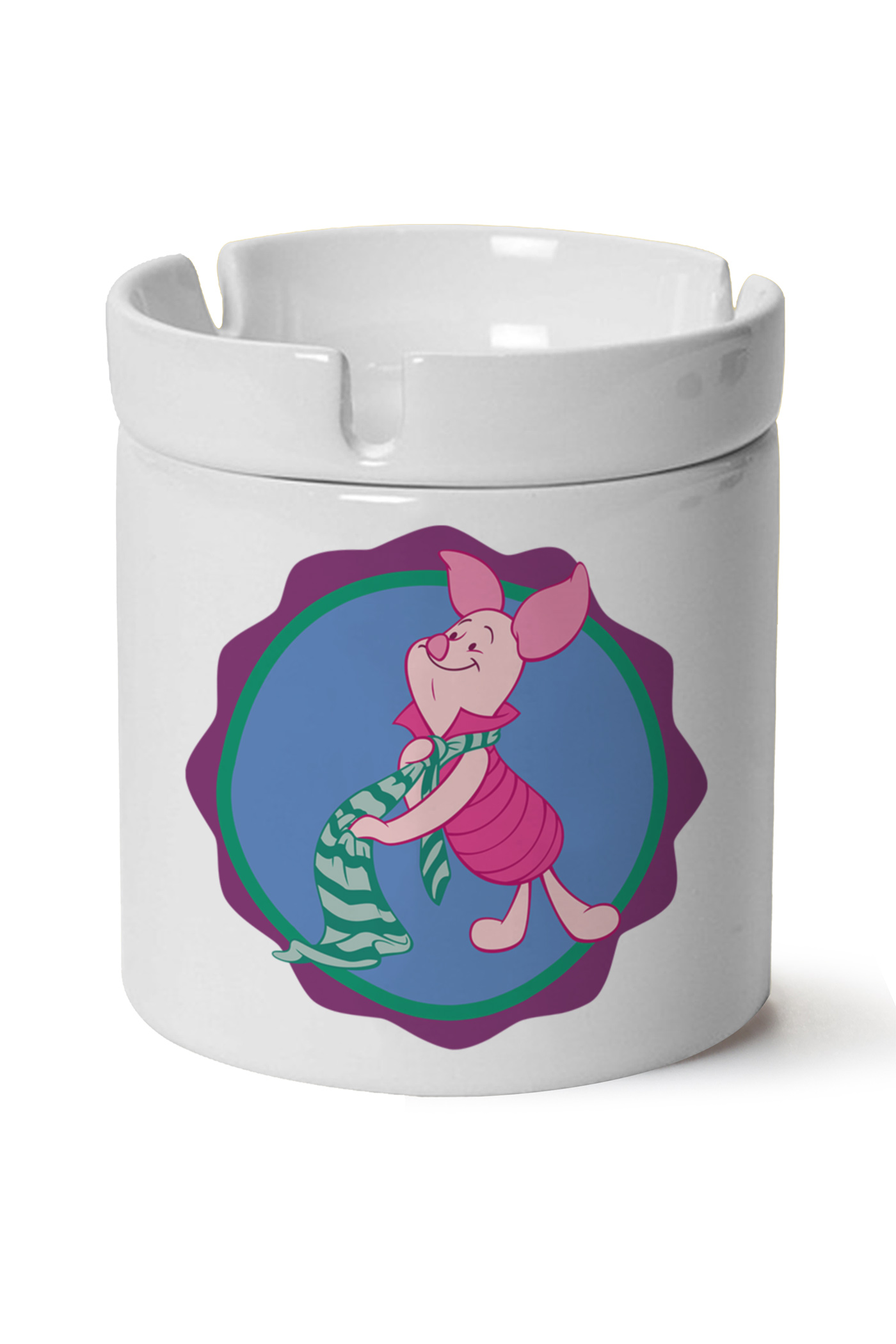 Piglet Baskılı Porselen At Söndür Küllük