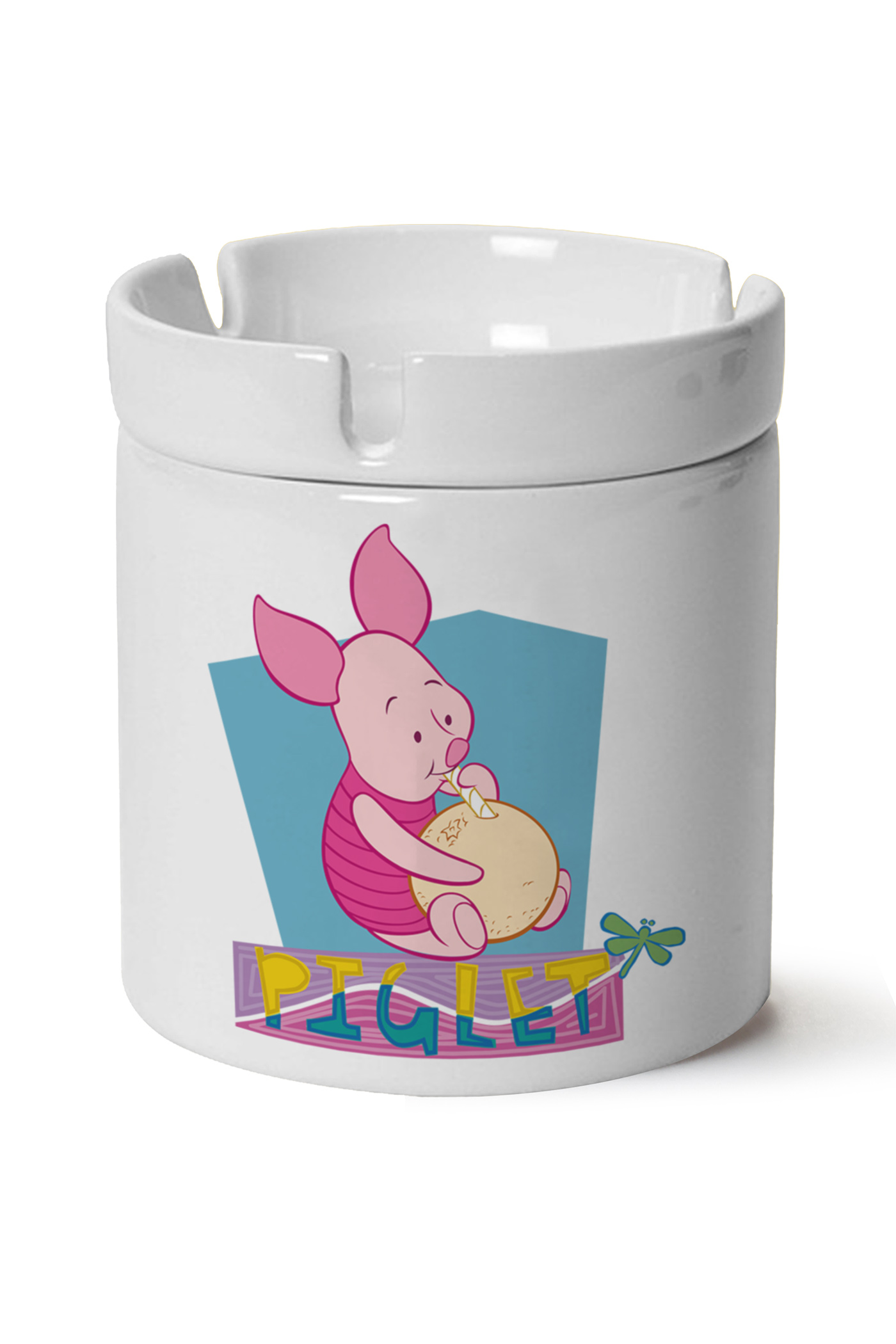 Piglet Baskılı Porselen At Söndür Küllük