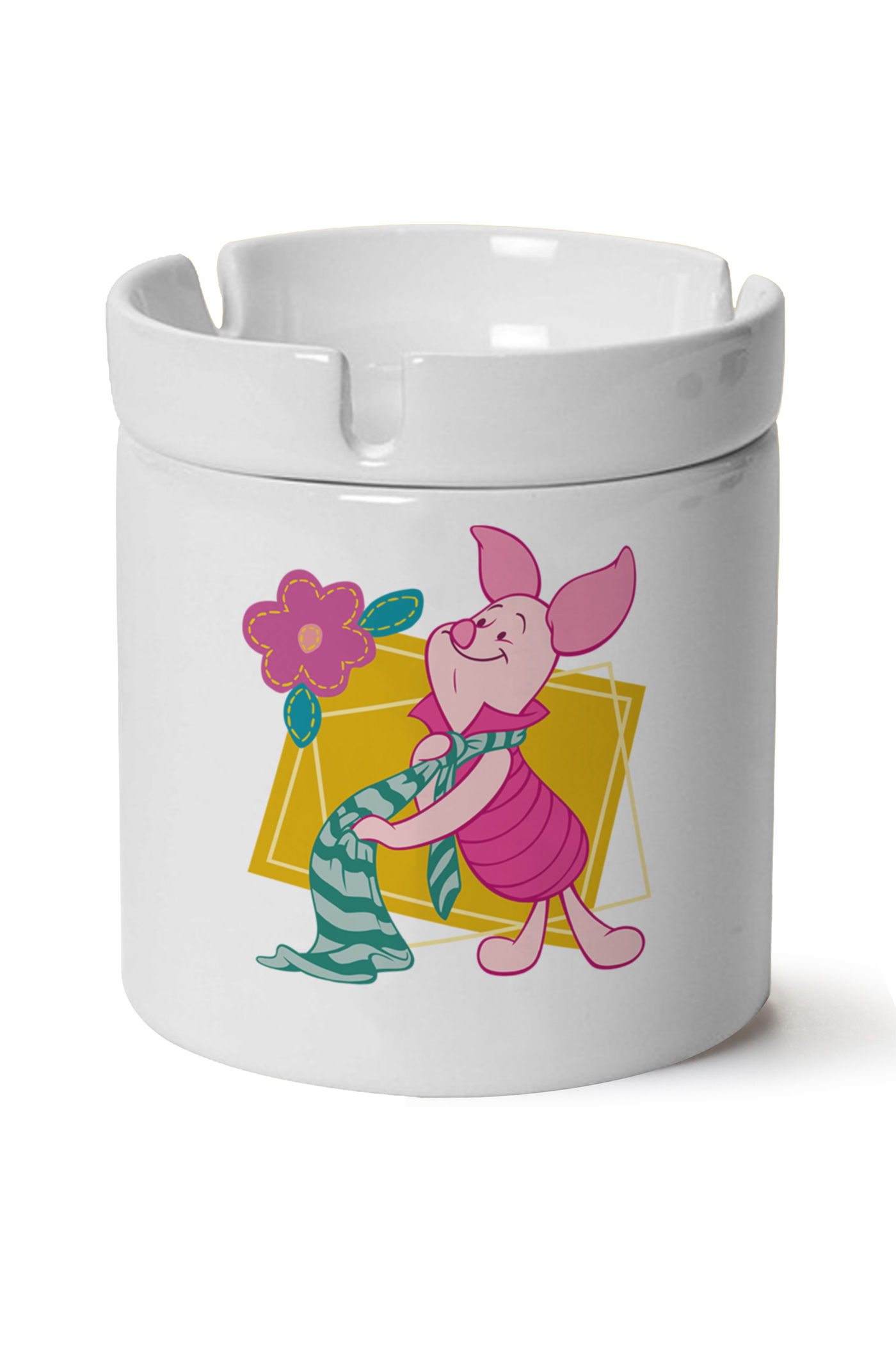 Piglet Baskılı Porselen At Söndür Küllük