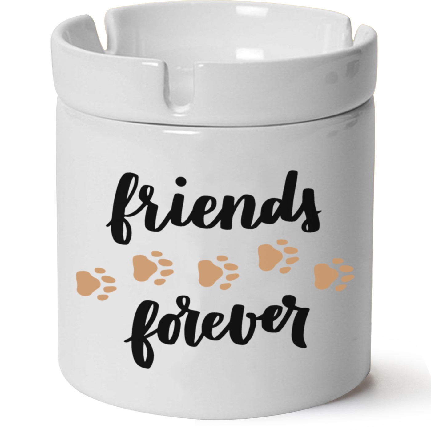 Köpek Baskılı Porselen At Söndür Küllük