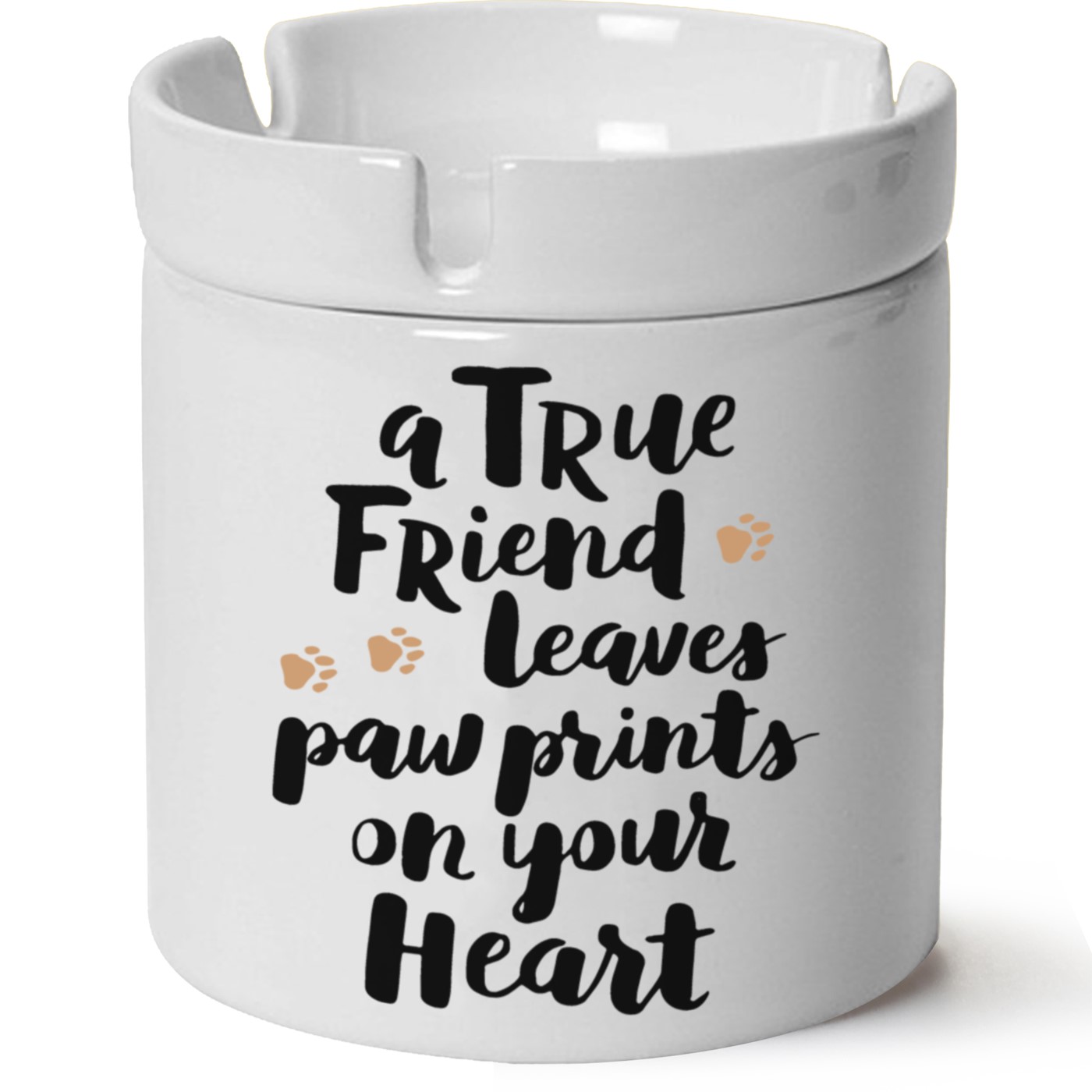 Köpek Baskılı Porselen At Söndür Küllük