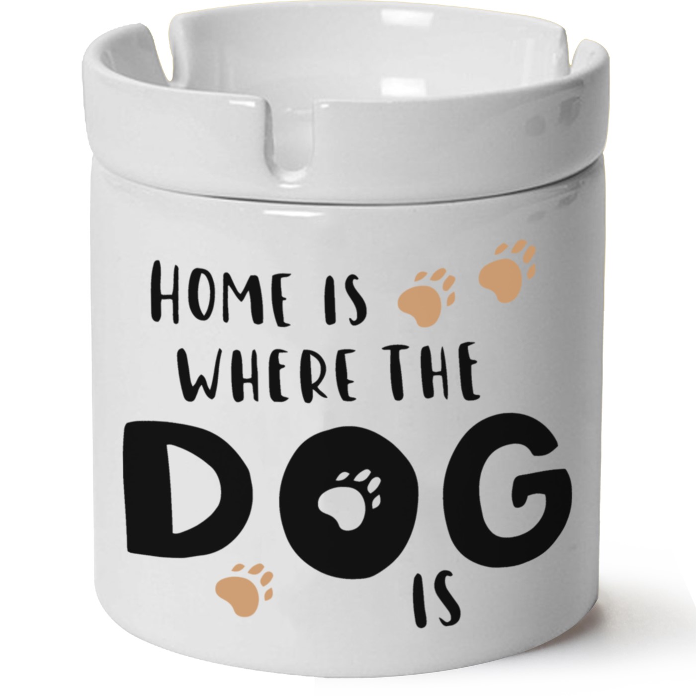 Köpek Baskılı Porselen At Söndür Küllük