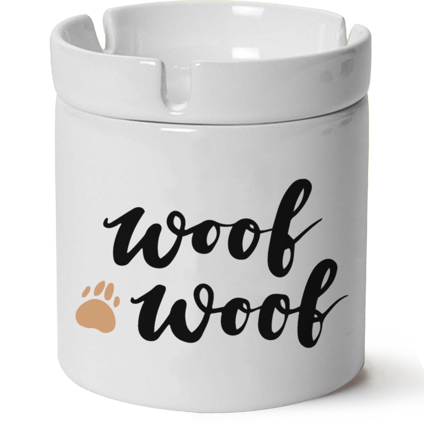 Köpek Baskılı Porselen At Söndür Küllük