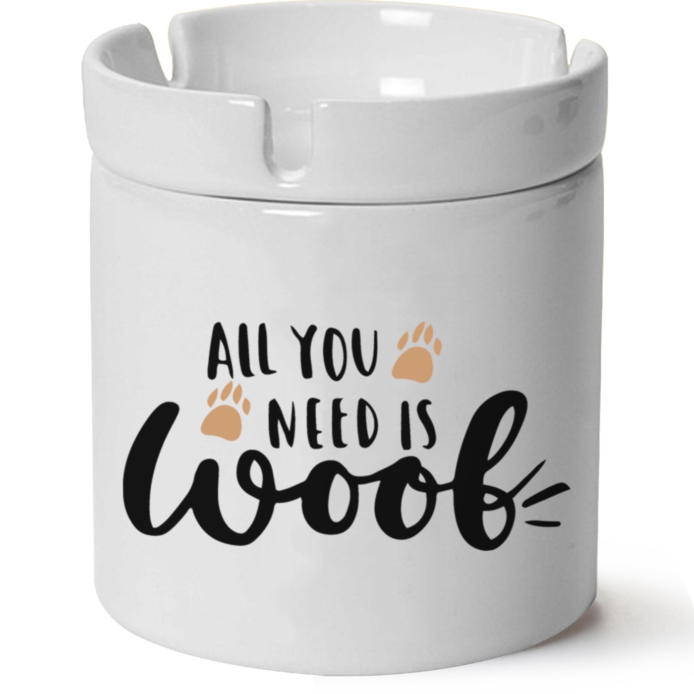 Köpek Baskılı Porselen At Söndür Küllük