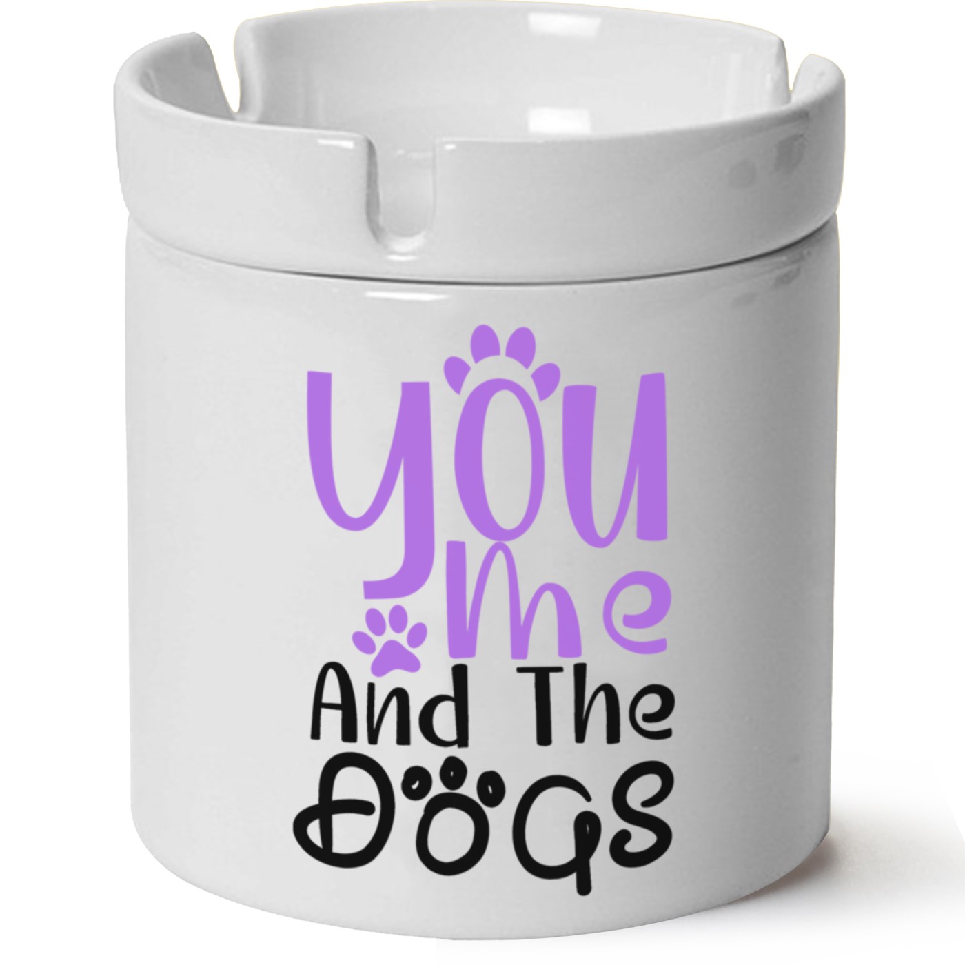 Köpek Baskılı Porselen At Söndür Küllük