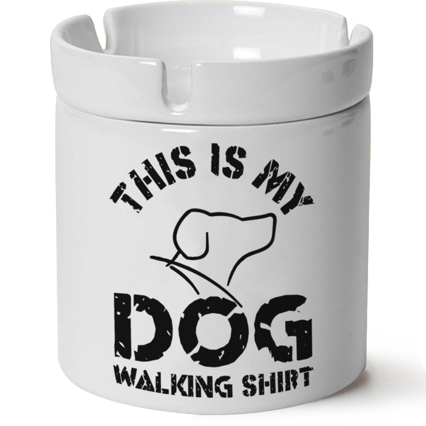 Köpek Baskılı Porselen At Söndür Küllük