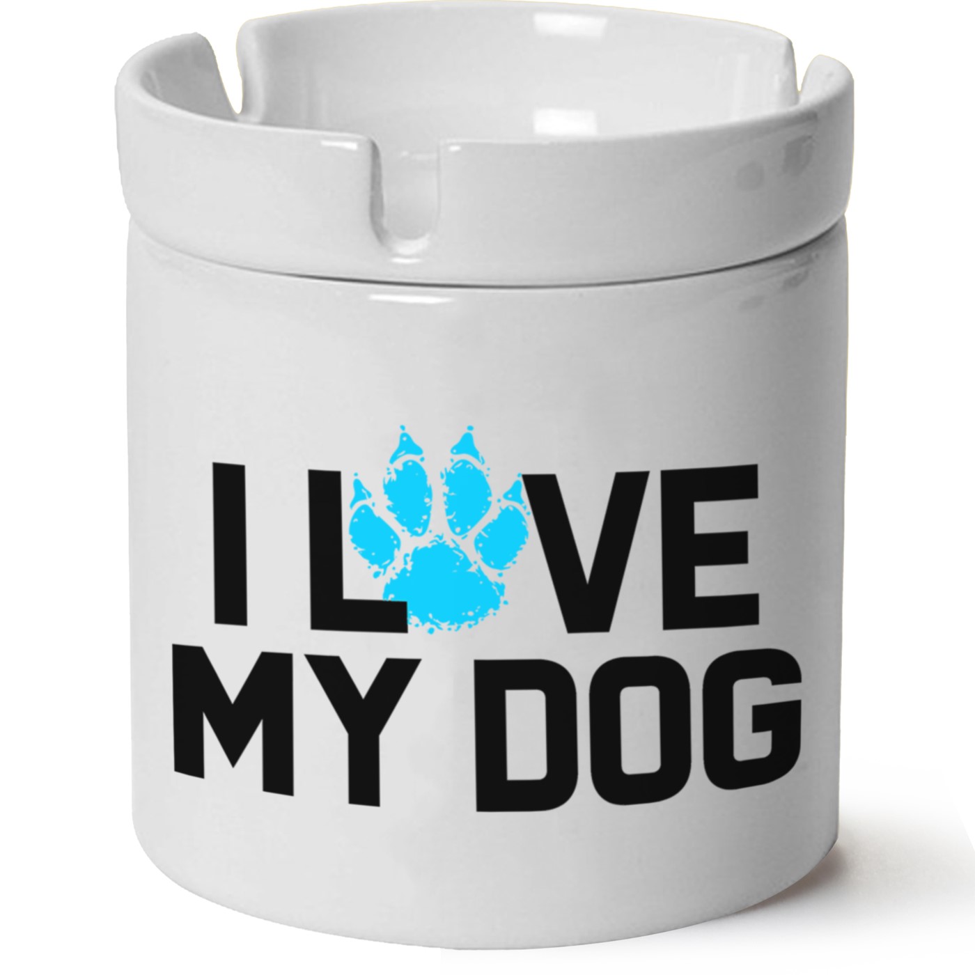 Köpek Baskılı Porselen At Söndür Küllük