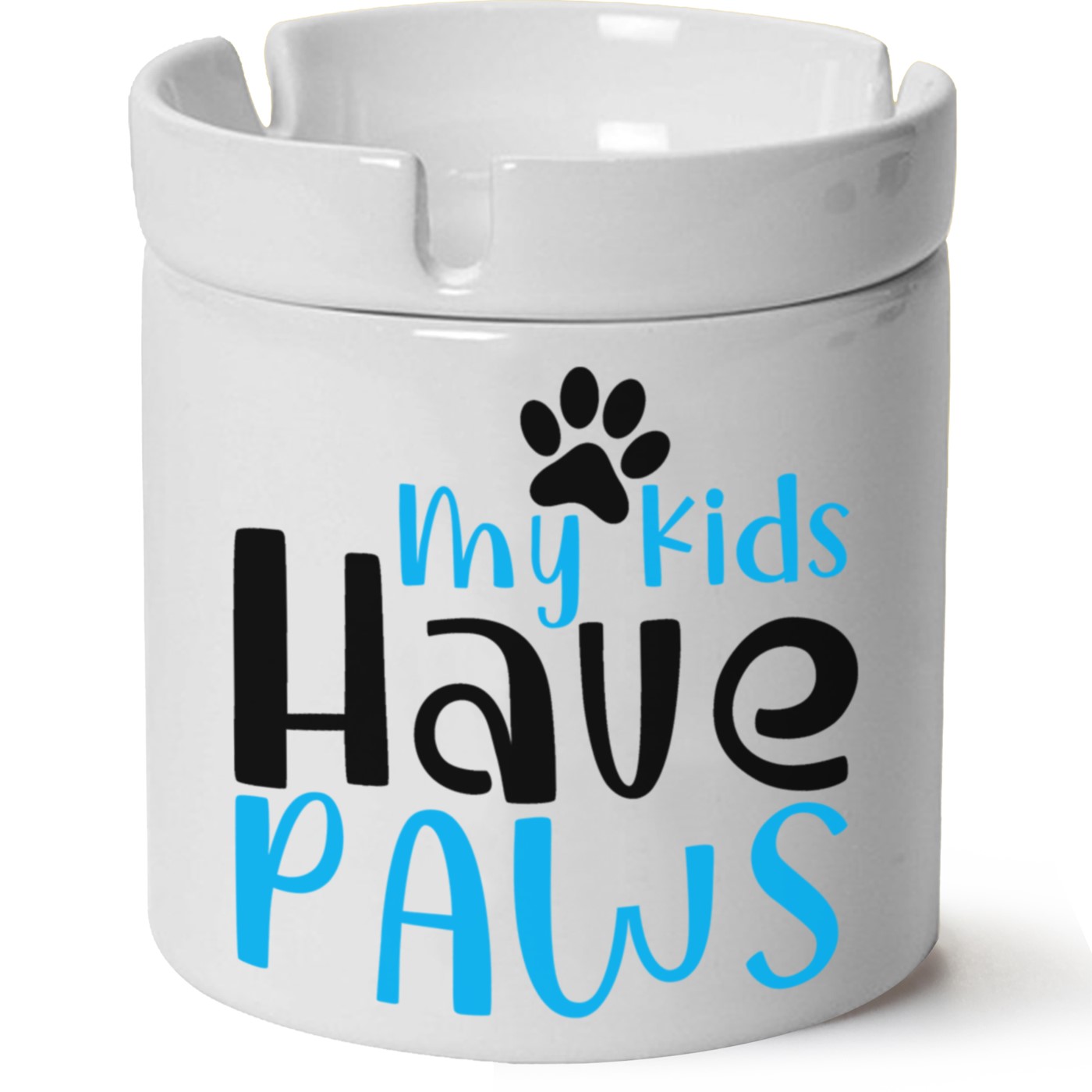 Köpek Baskılı Porselen At Söndür Küllük