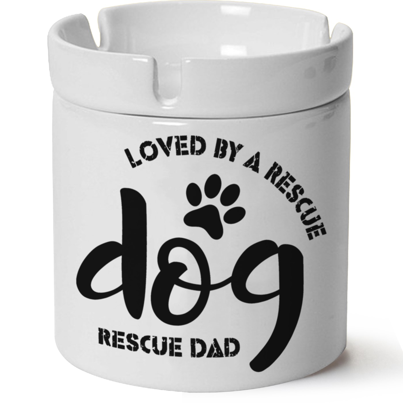 Köpek Baskılı Porselen At Söndür Küllük