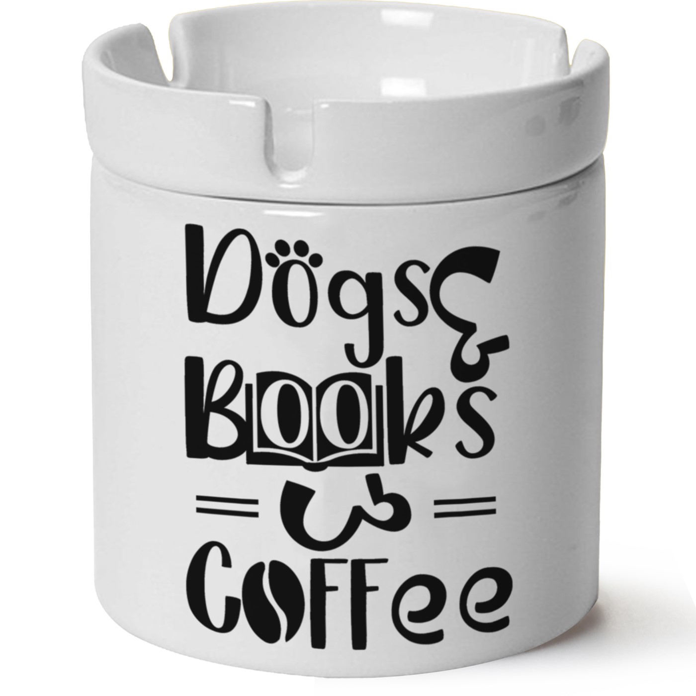 Köpek Baskılı Porselen At Söndür Küllük