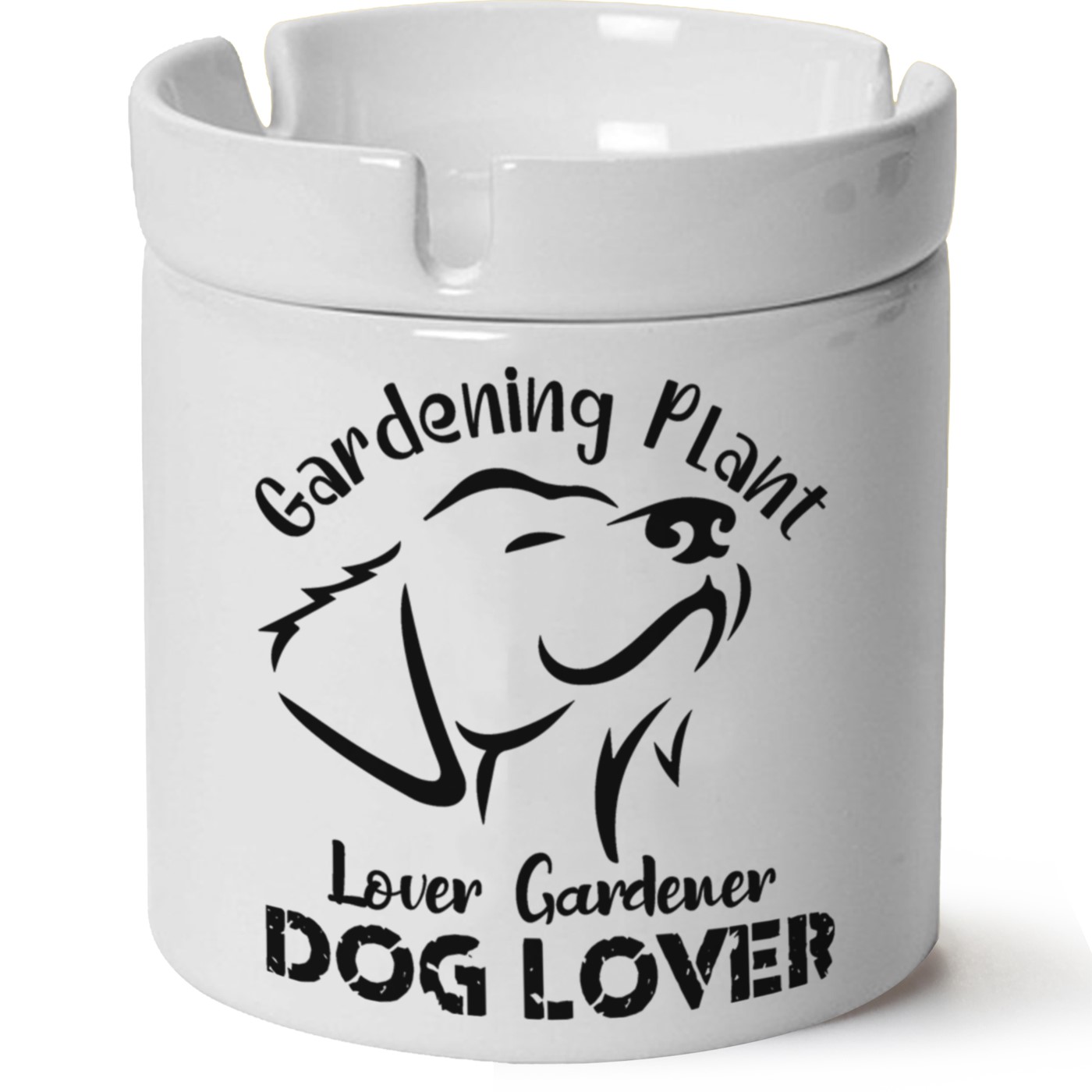 Köpek Baskılı Porselen At Söndür Küllük