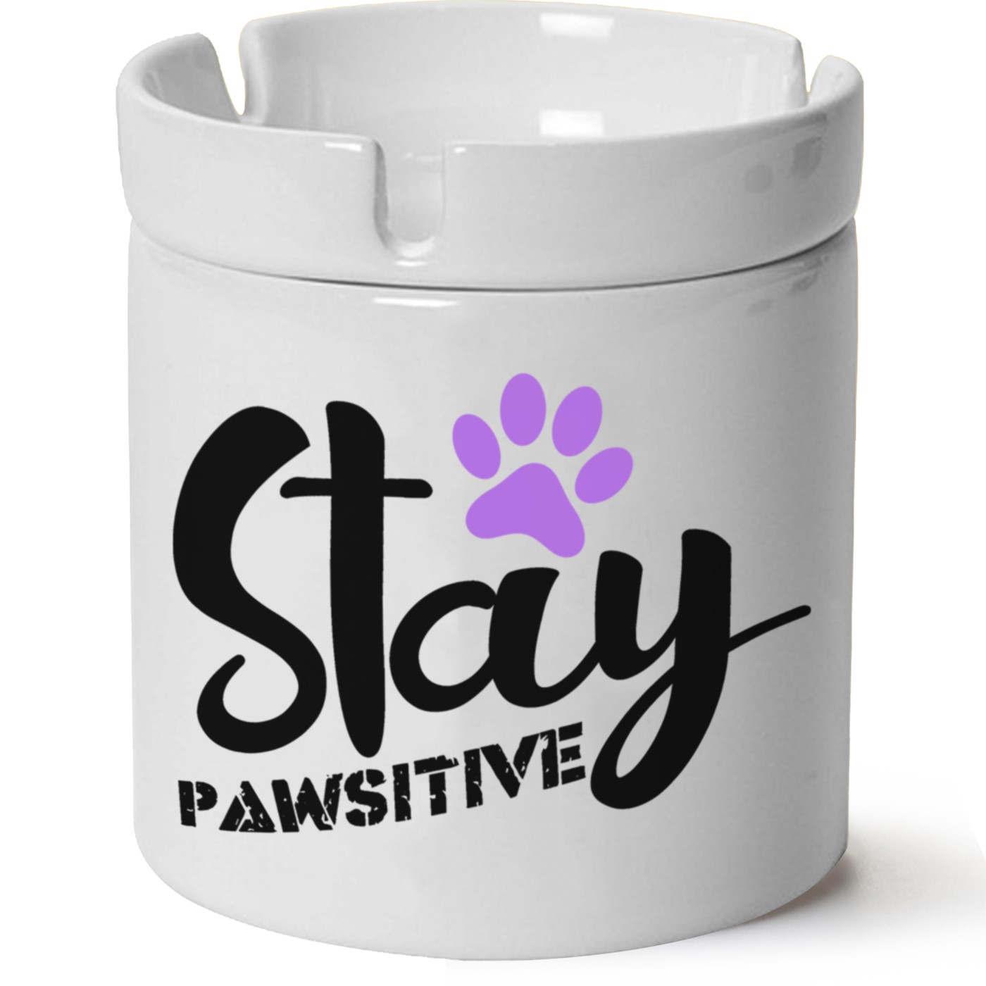 Köpek Baskılı Porselen At Söndür Küllük